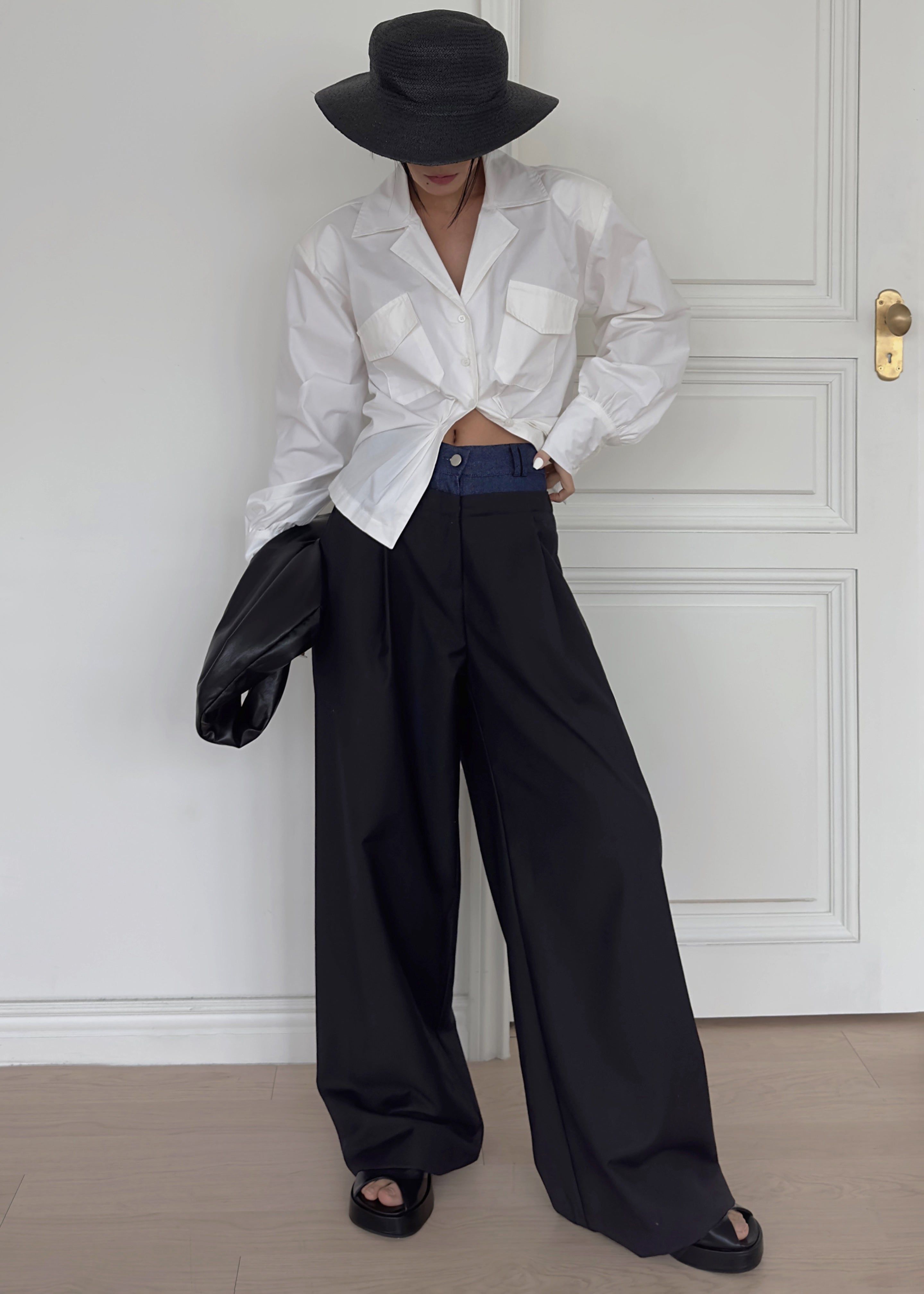 Andie Contrast Pants - Black sold by Frankie Shop product image thumbnail 5