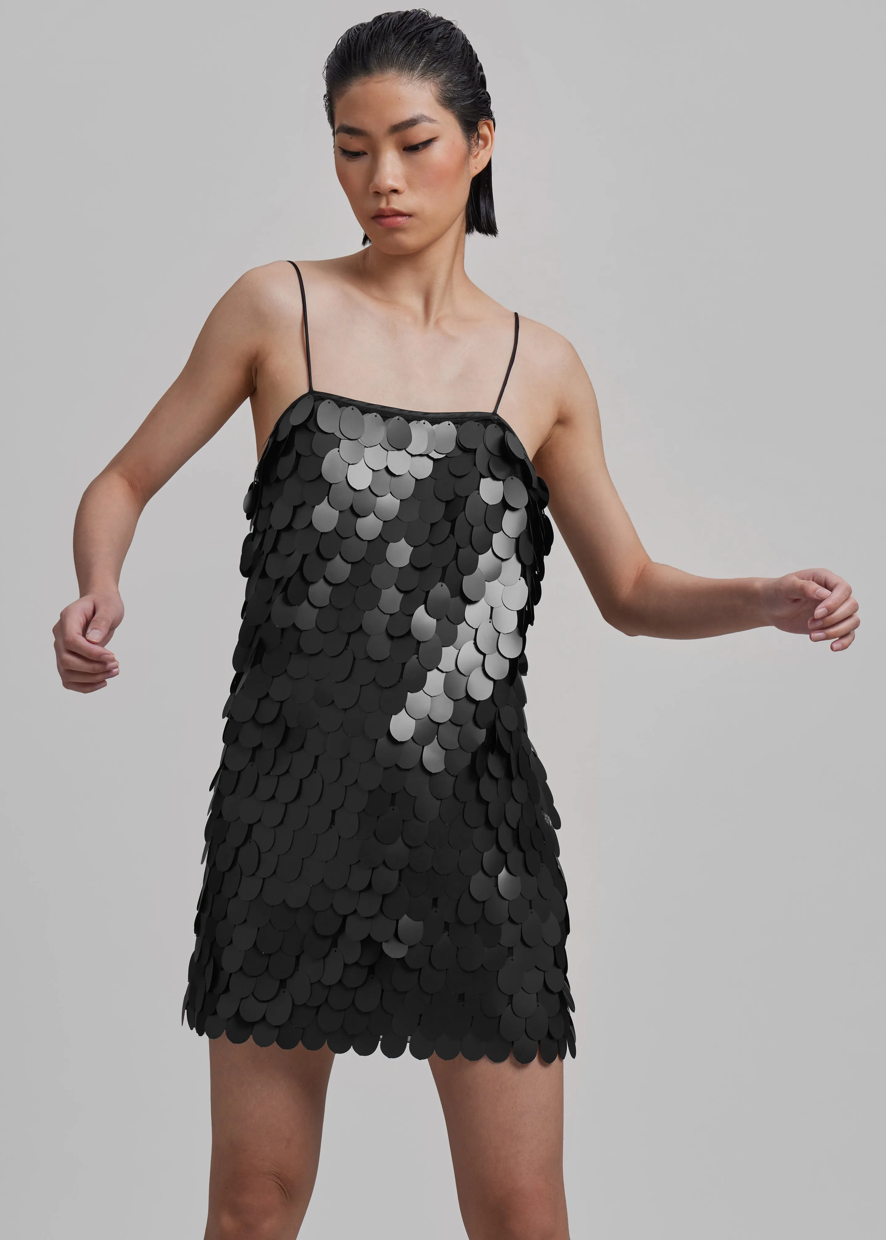 ROTATE Sequins Mini Slip Dress - Black sold by Frankie Shop product image thumbnail 5