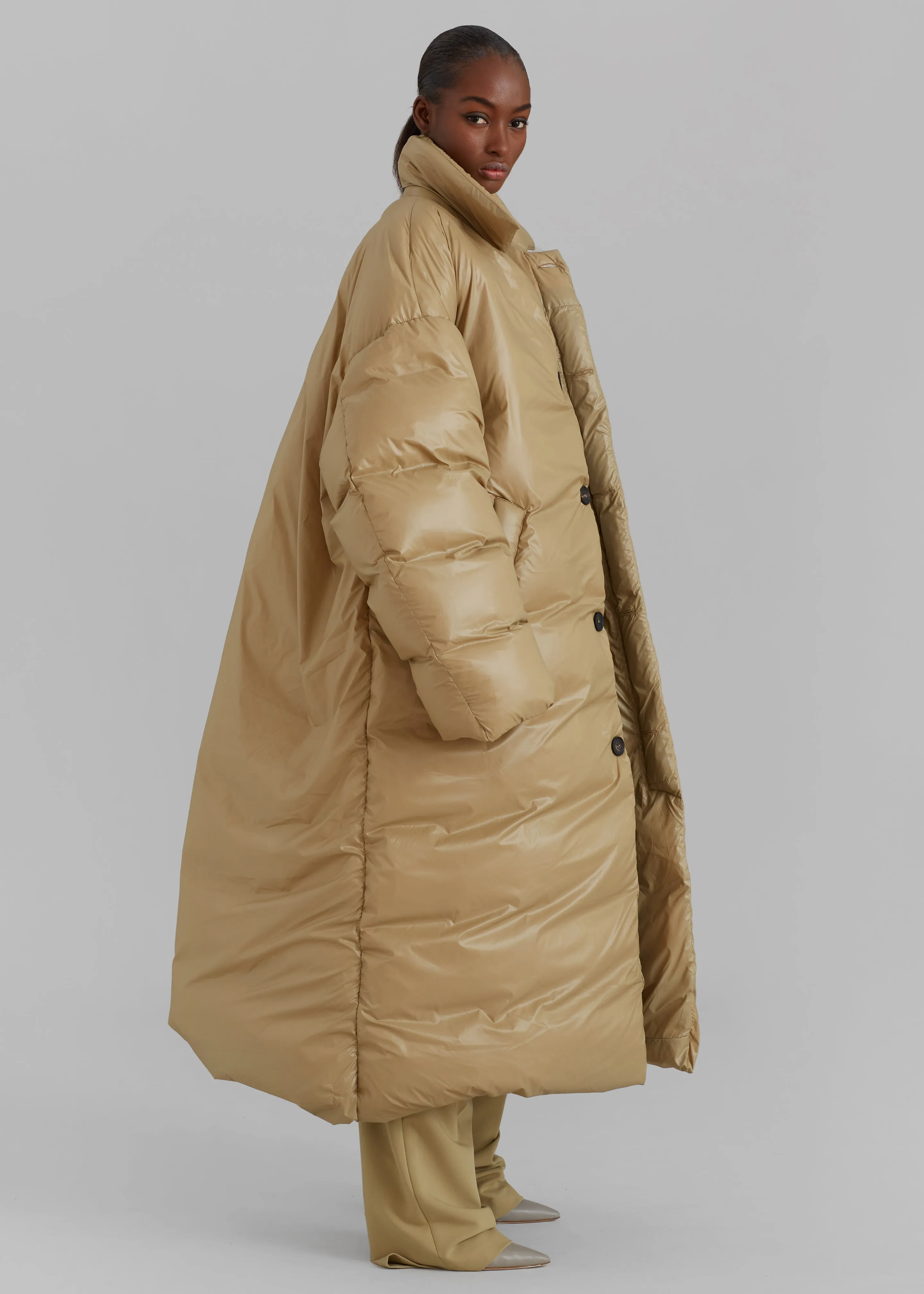 EGONLab Ismc Puffer Coat - Shiny Beige Pl sold by Frankie Shop product image thumbnail 2