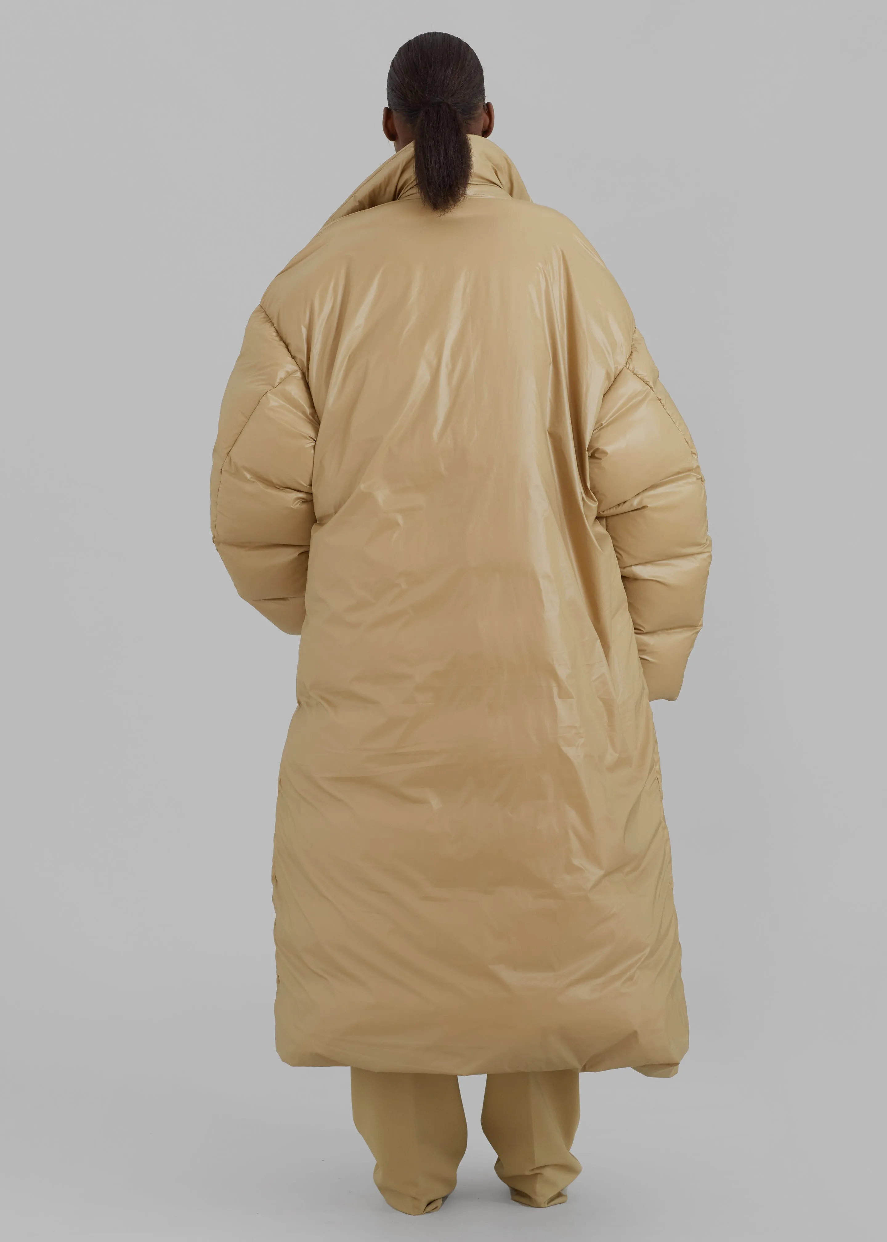 EGONLab Ismc Puffer Coat - Shiny Beige Pl sold by Frankie Shop product image thumbnail 5