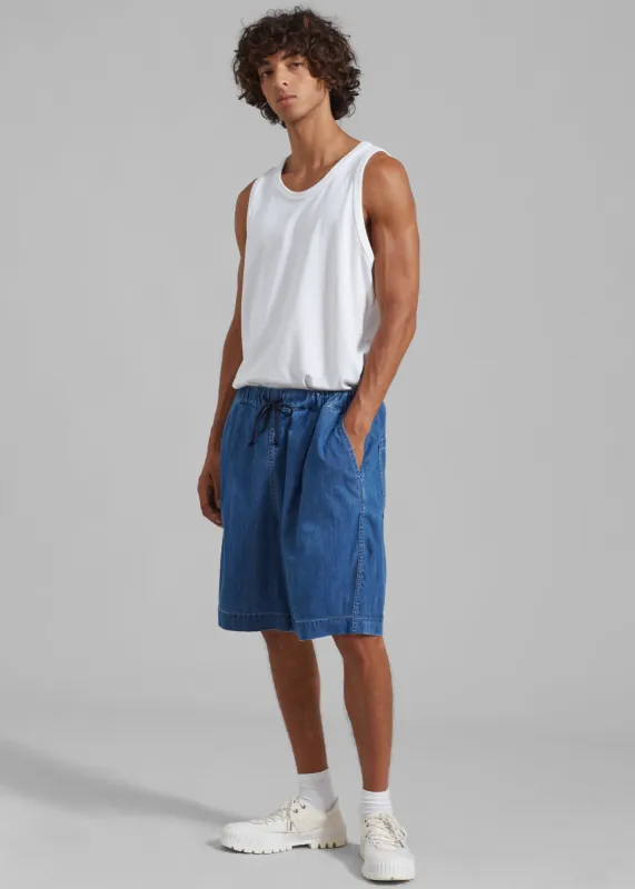 Tanner Denim Shorts - Medium Wash sold by Frankie Shop