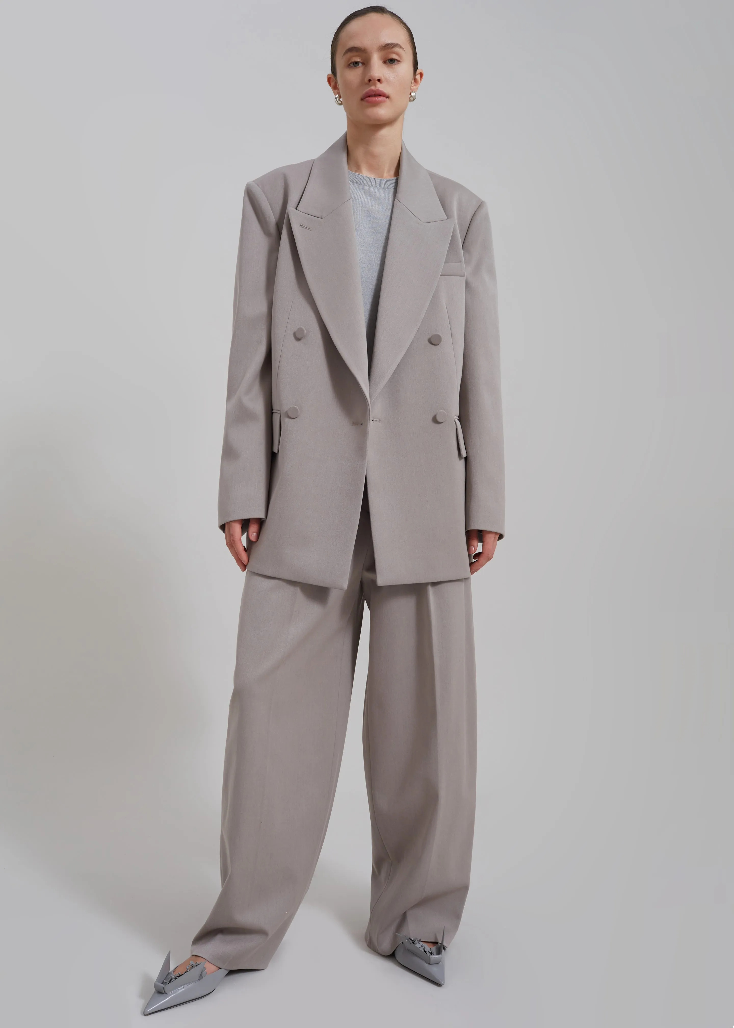 Adair Double Breasted Blazer - Grey sold by Frankie Shop product image thumbnail 3