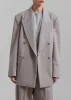 Adair Double Breasted Blazer - Grey sold by Frankie Shop