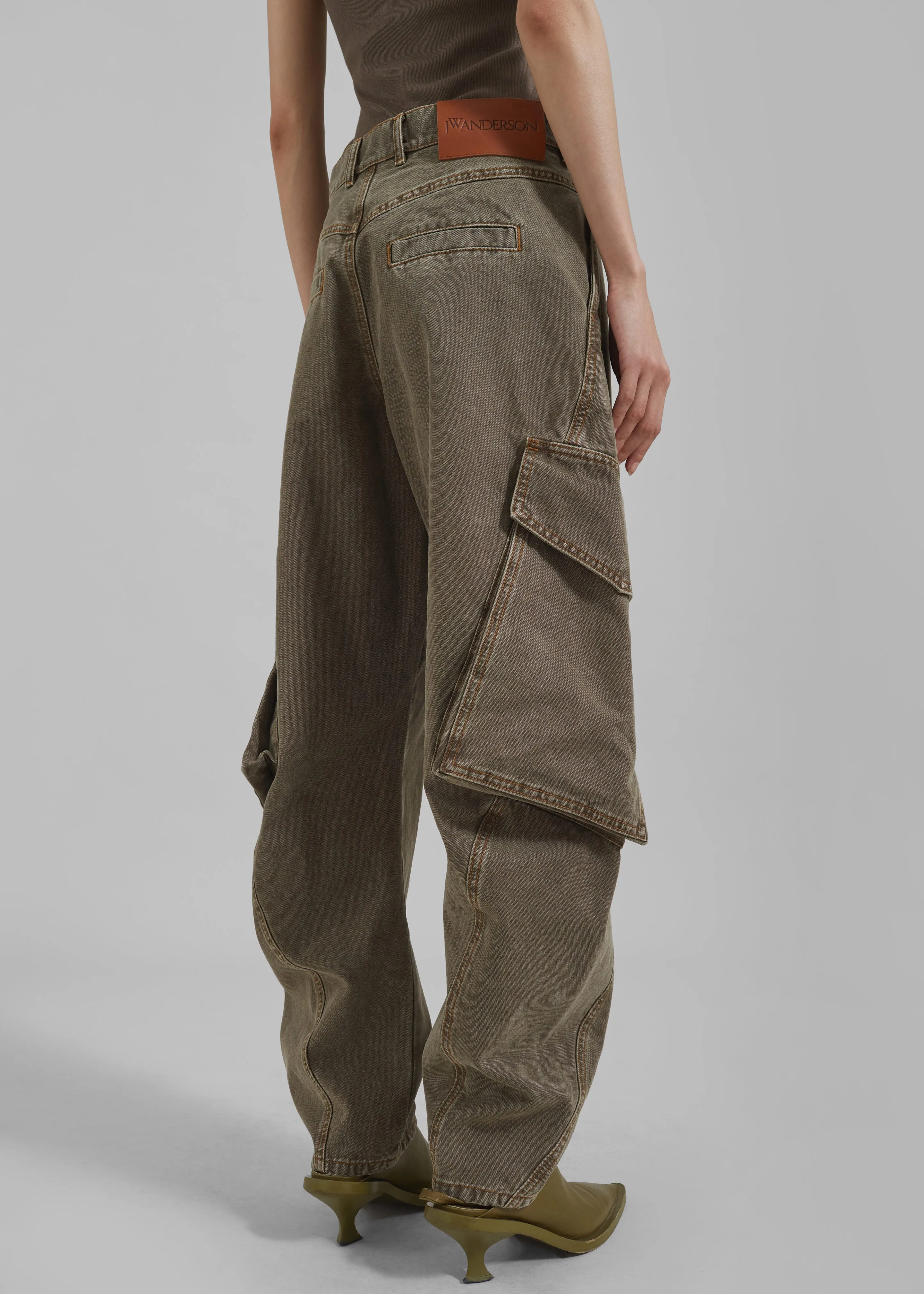 JW Anderson Twisted Cargo Trousers - Khaki sold by Frankie Shop product image thumbnail 2
