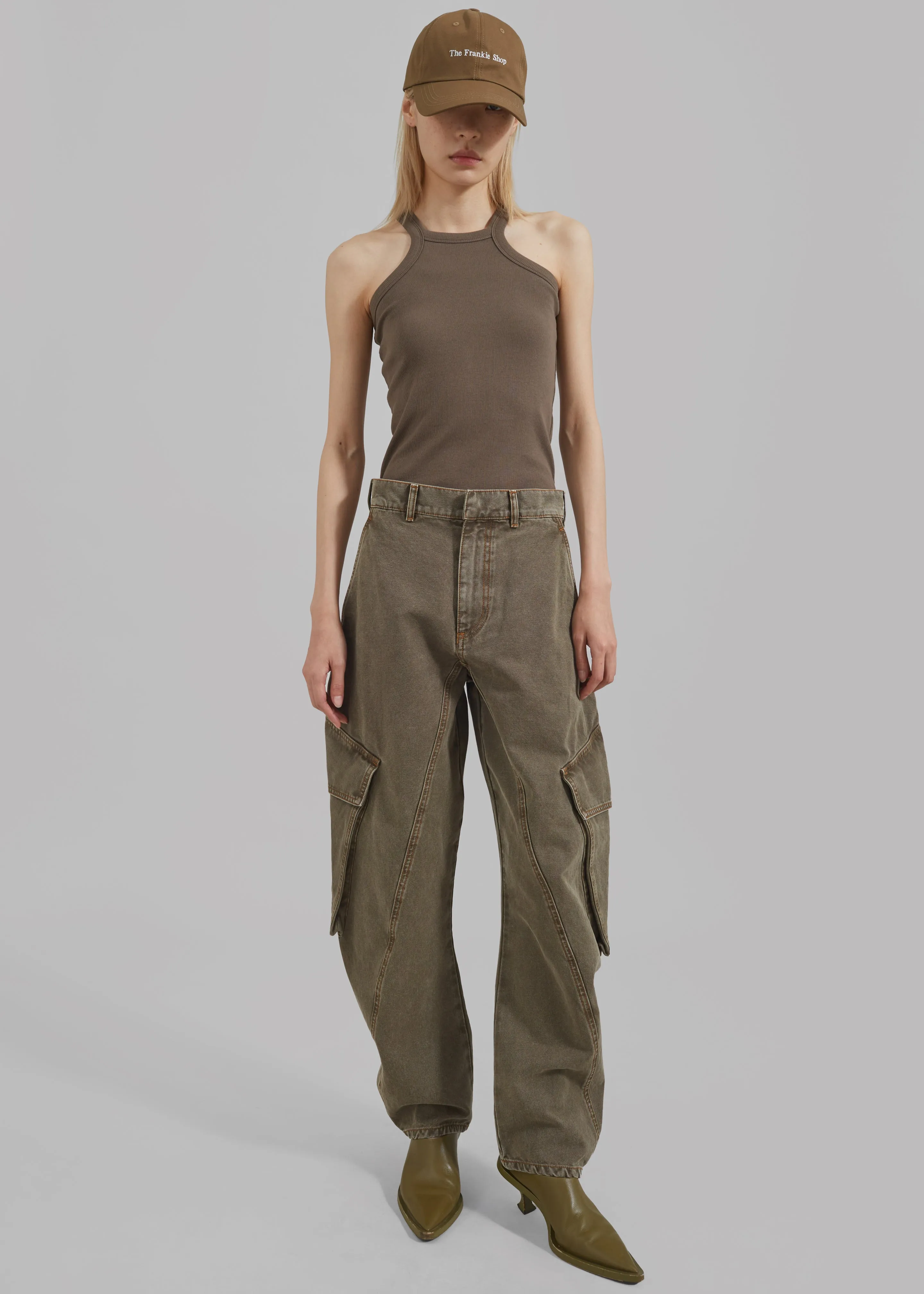 JW Anderson Twisted Cargo Trousers - Khaki sold by Frankie Shop