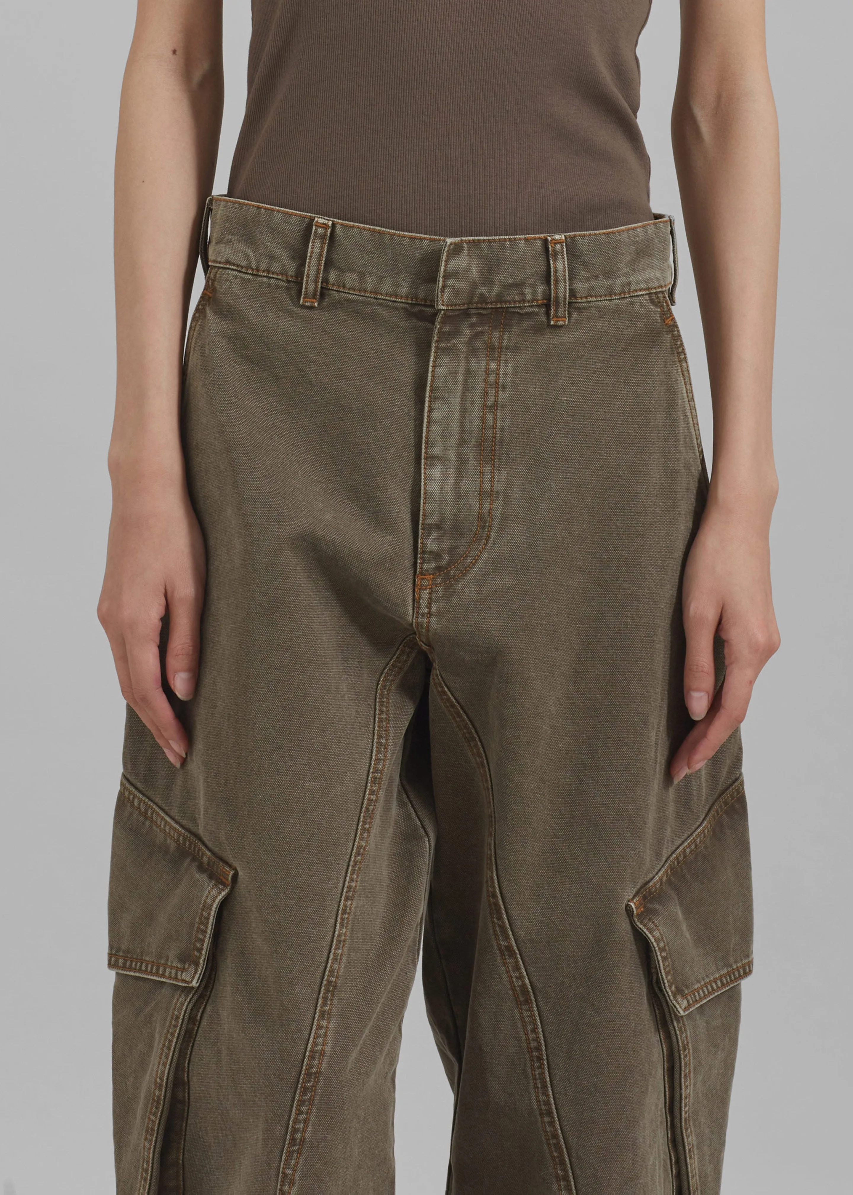 JW Anderson Twisted Cargo Trousers - Khaki sold by Frankie Shop product image thumbnail 4