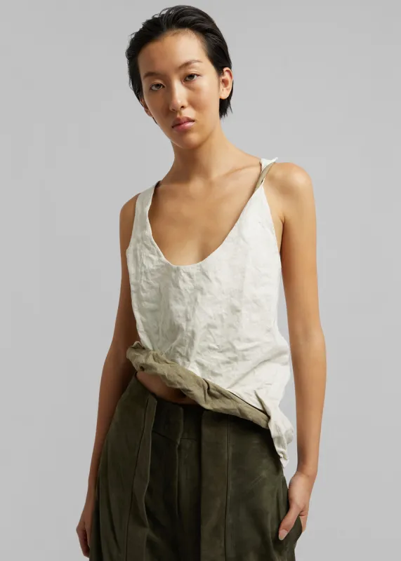 Christopher Esber Nacreous Crushed Tank - Putty sold by Frankie Shop