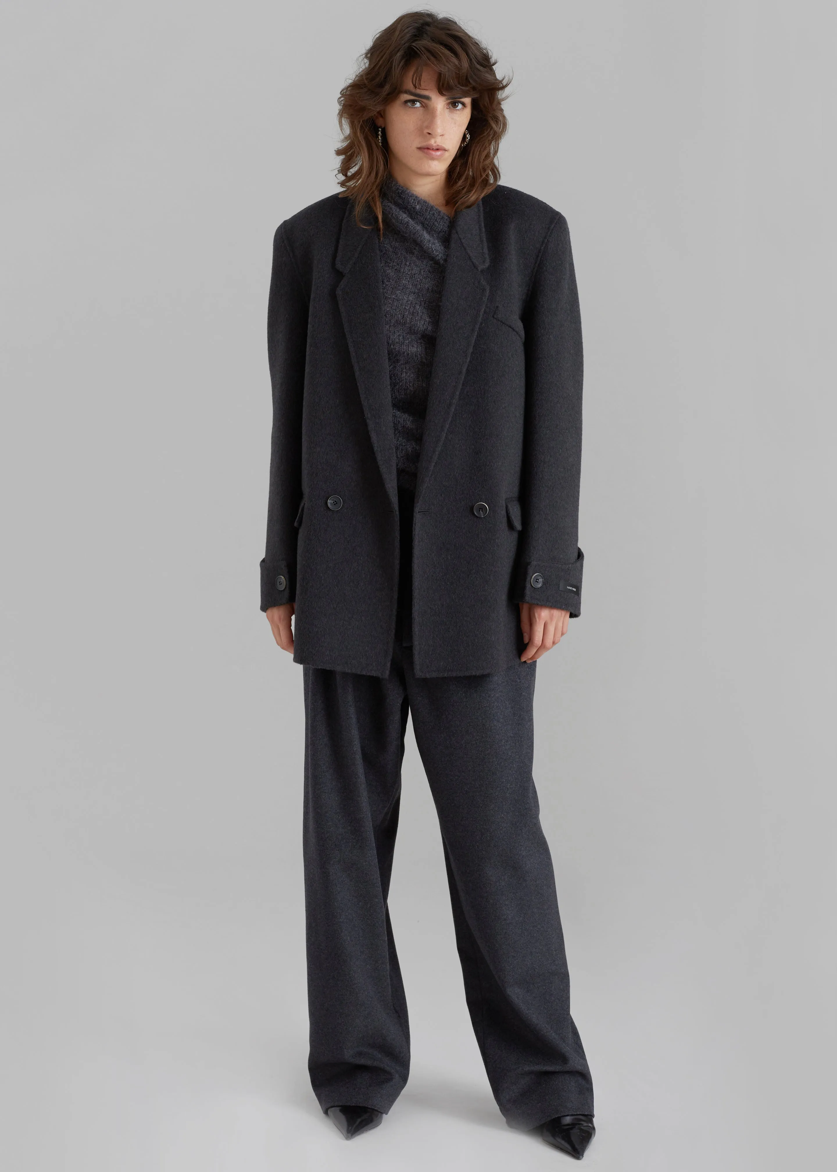 Kian Wool Blazer - Charcoal sold by Frankie Shop