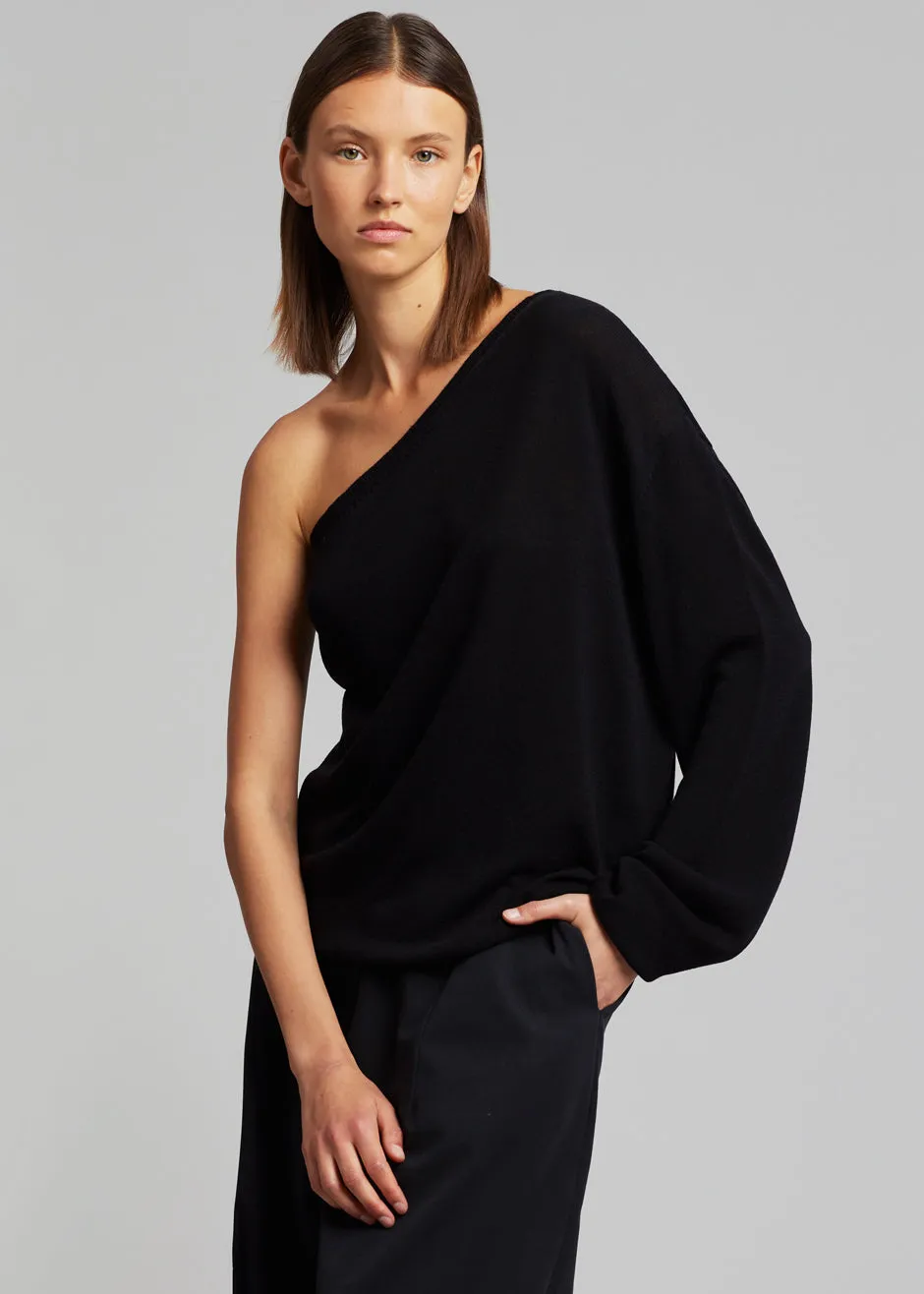 Bianca One Shoulder Loose Knit Top - Black sold by Frankie Shop product image thumbnail 4