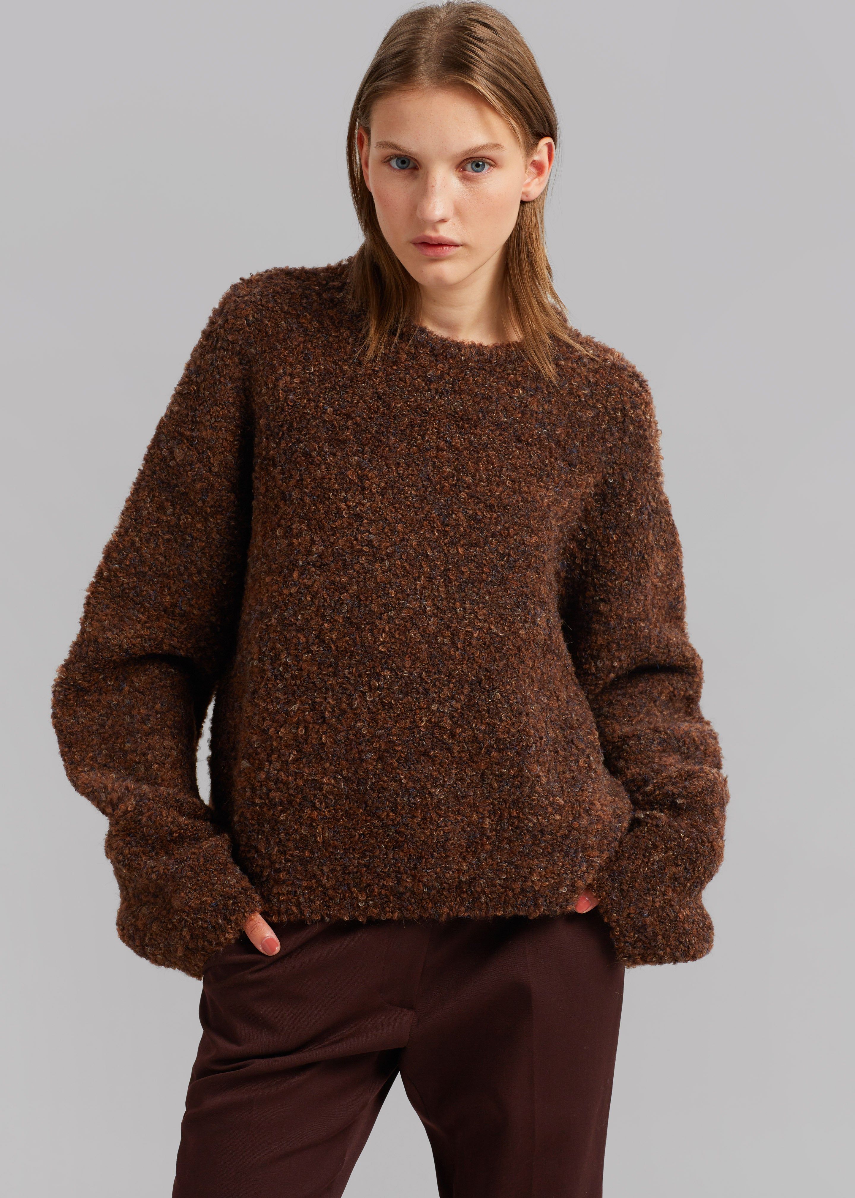 Van Boucle Sweater - Brown sold by Frankie Shop product image thumbnail 2