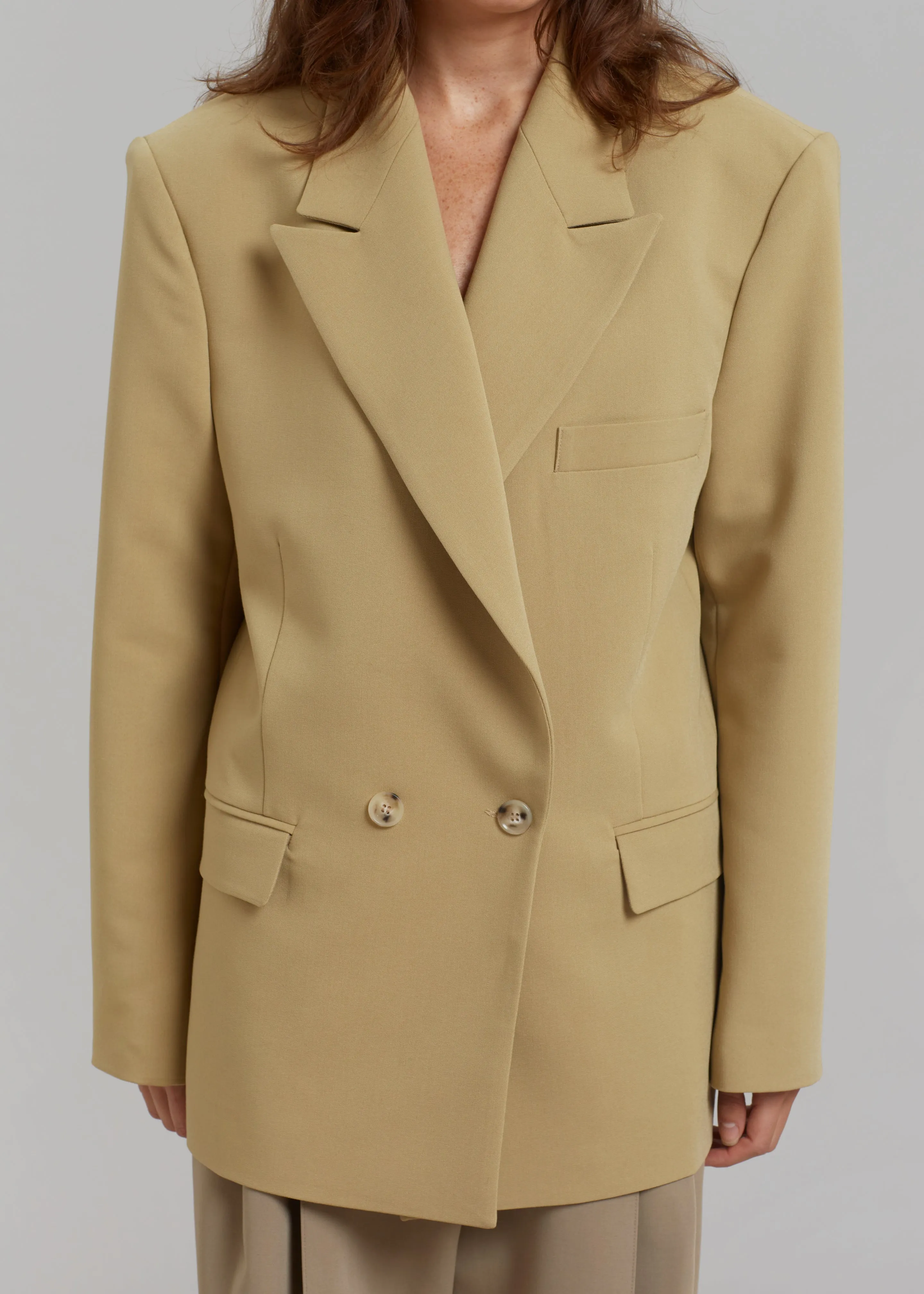 Rosali Blazer - Khaki sold by Frankie Shop product image thumbnail 3
