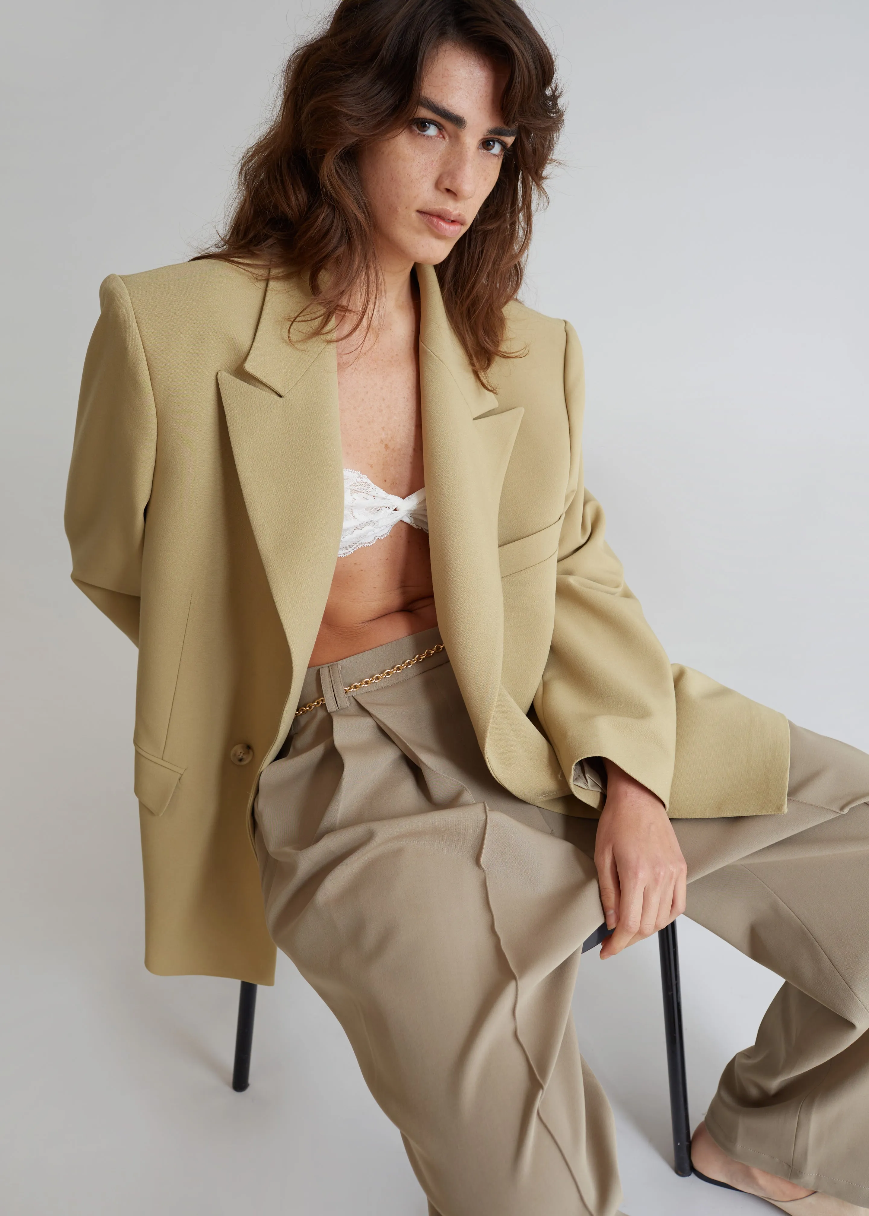 Rosali Blazer - Khaki sold by Frankie Shop product image thumbnail 4