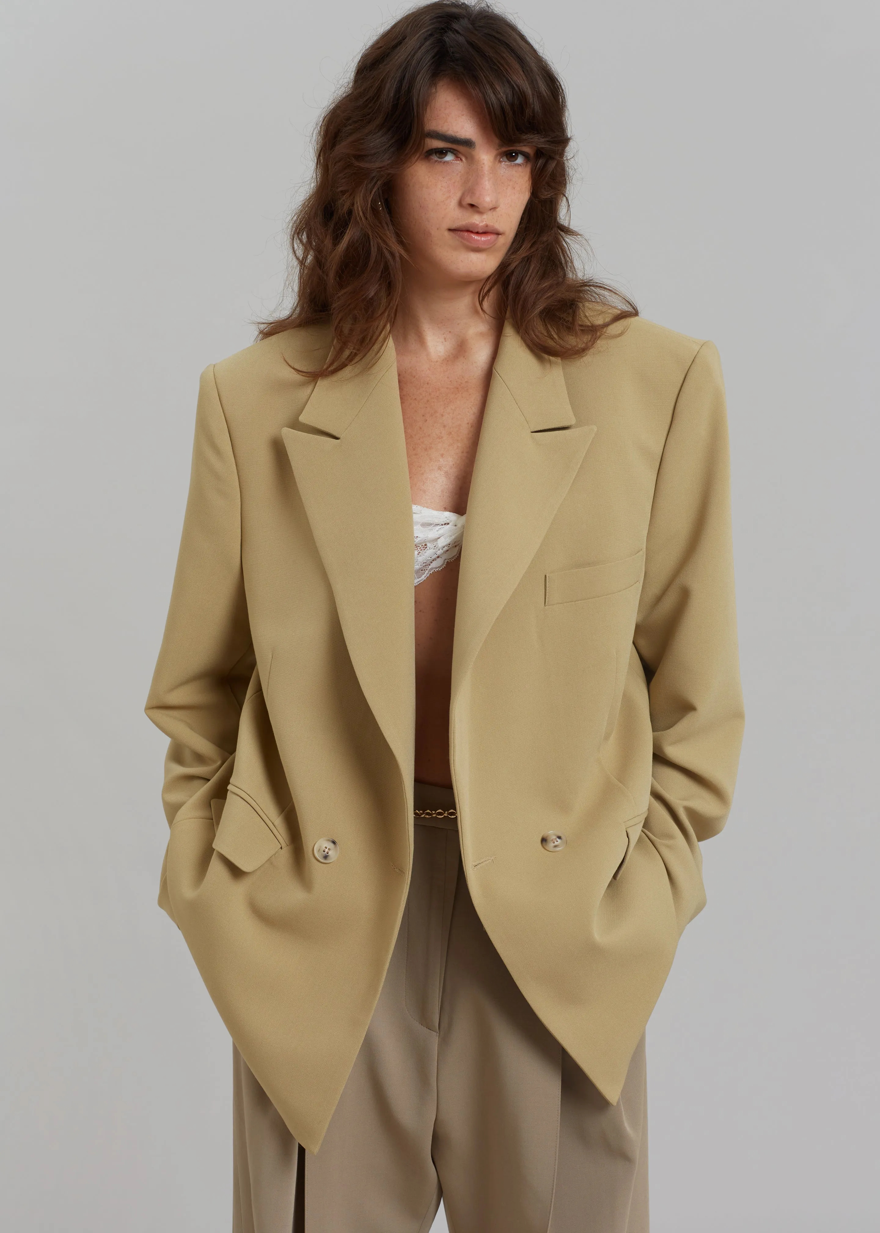 Rosali Blazer - Khaki sold by Frankie Shop