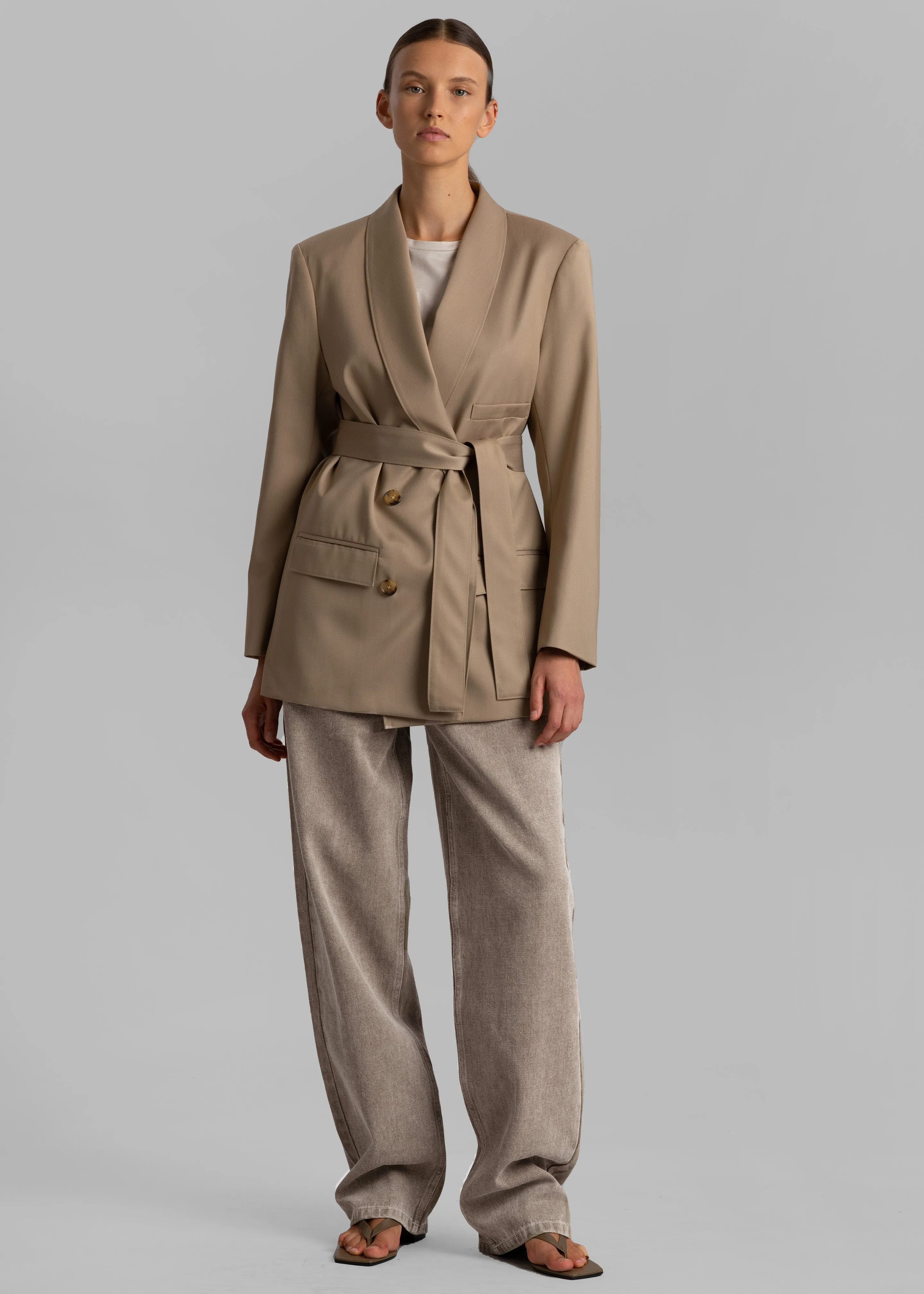 Sidonie Blazer - Taupe sold by Frankie Shop product image thumbnail 3
