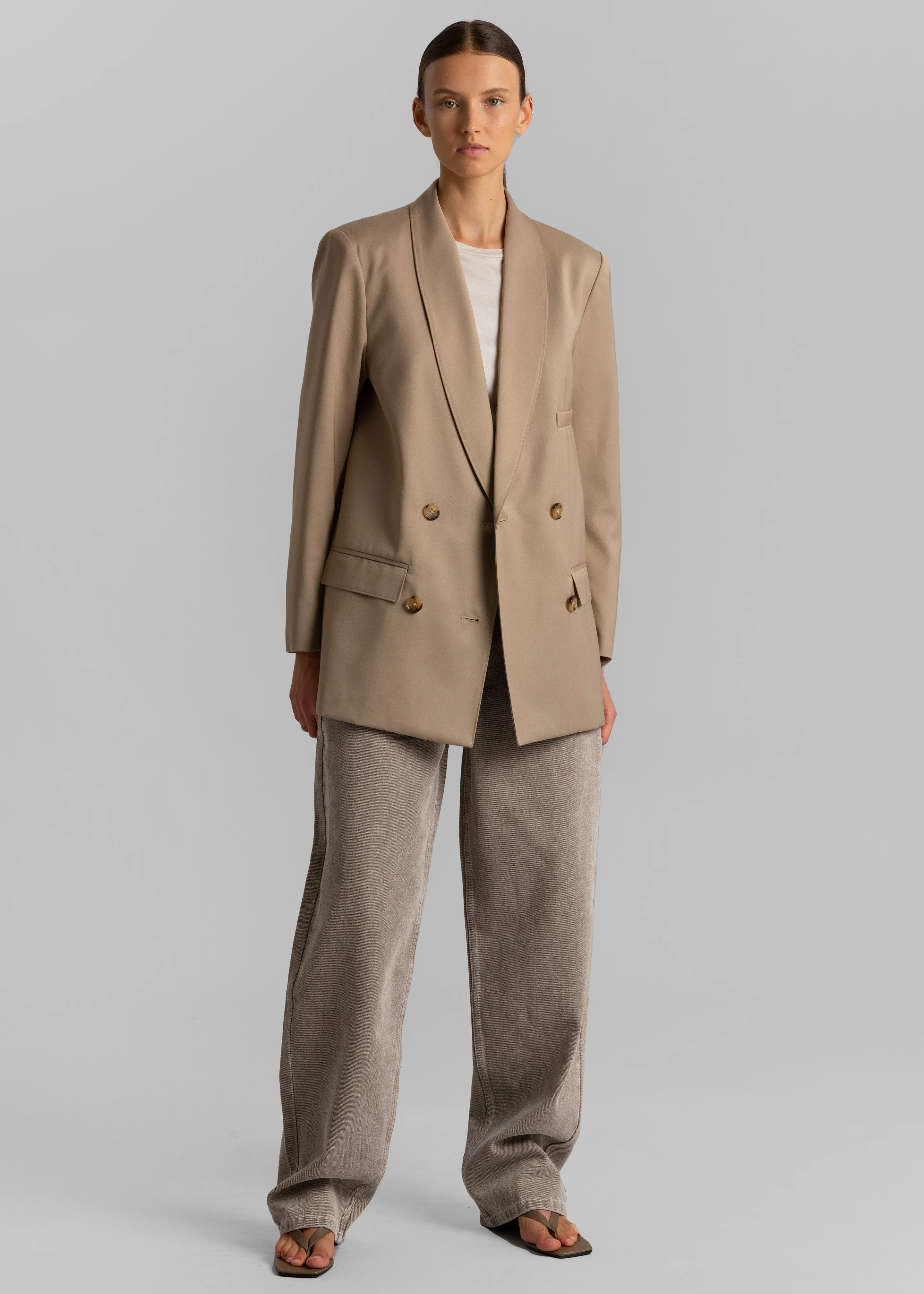 Sidonie Blazer - Taupe sold by Frankie Shop