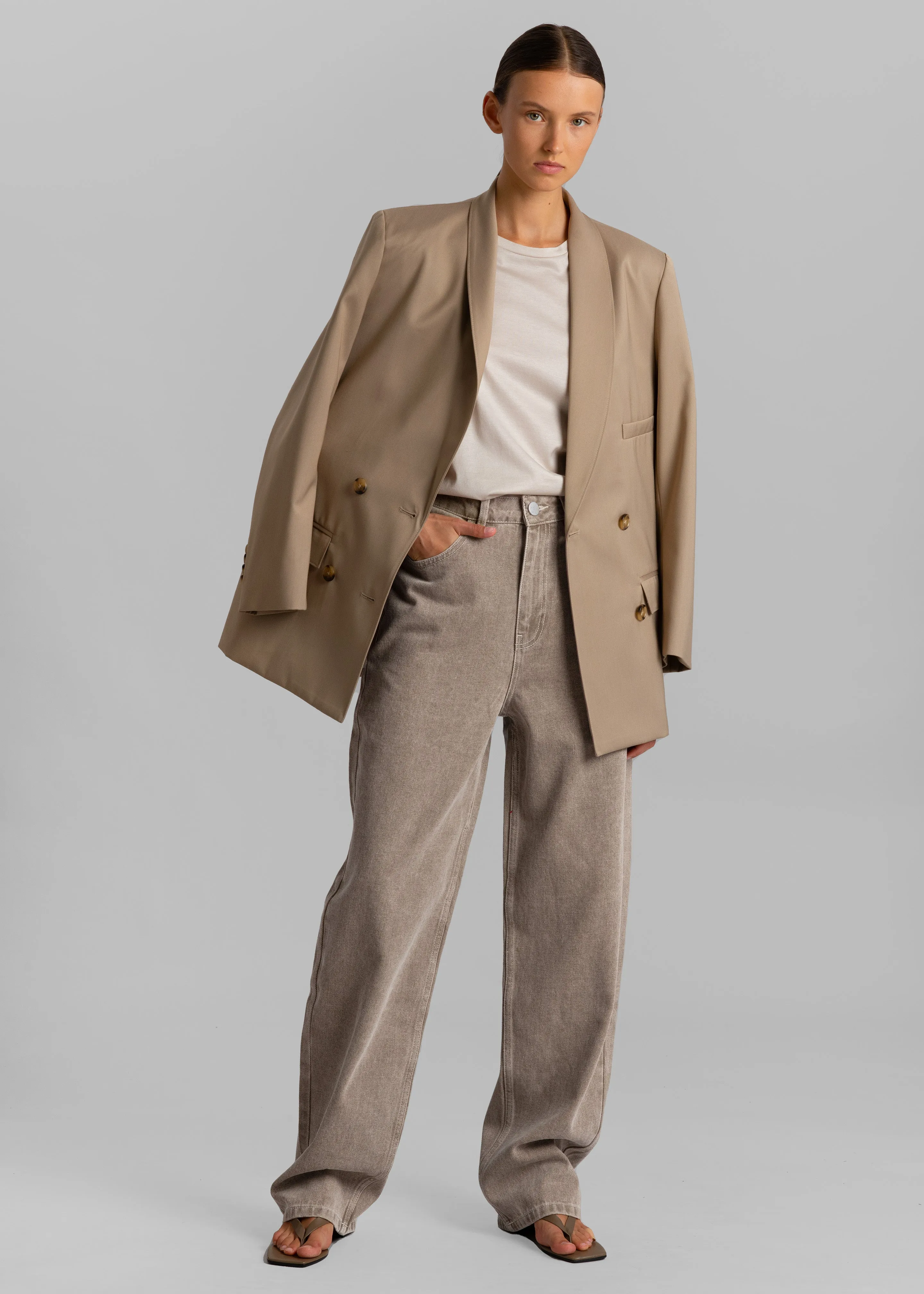 Sidonie Blazer - Taupe sold by Frankie Shop product image thumbnail 5