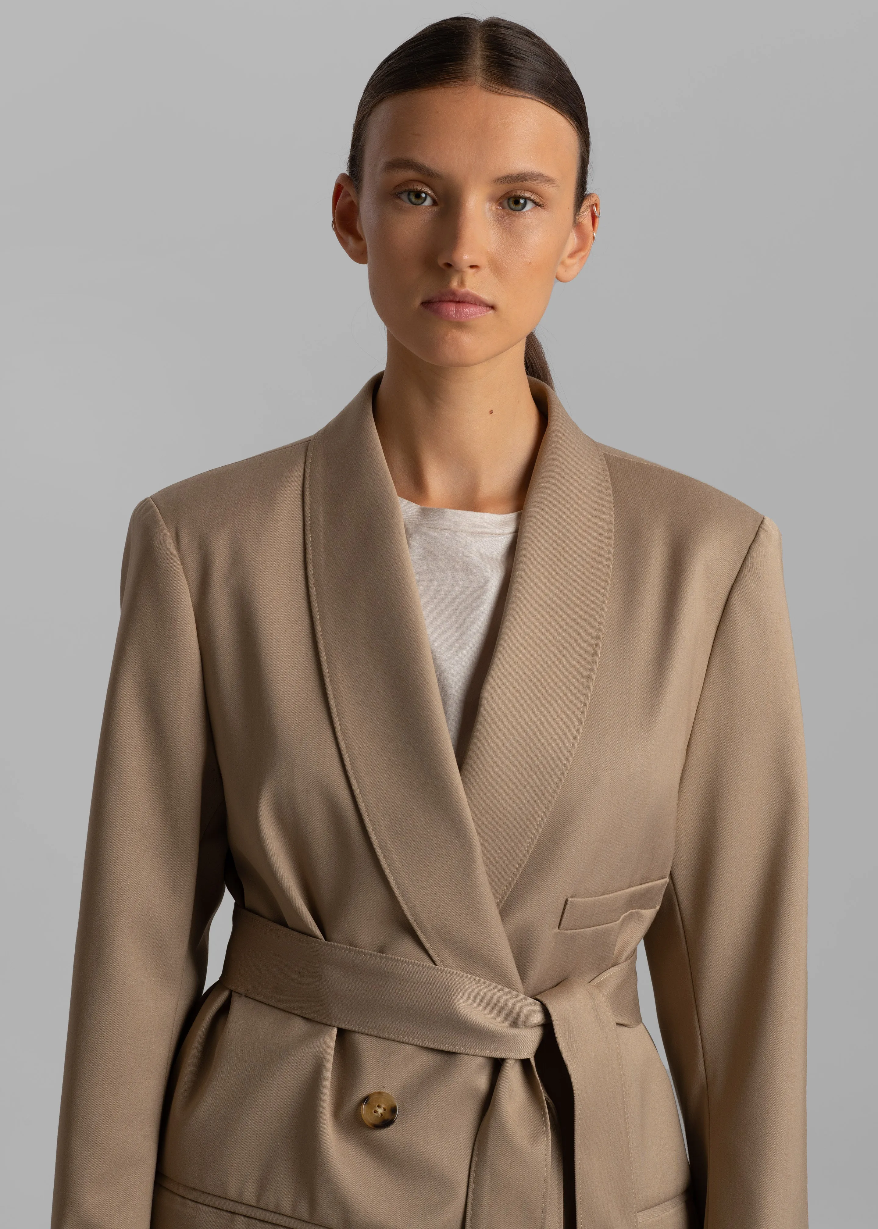 Sidonie Blazer - Taupe sold by Frankie Shop product image thumbnail 4