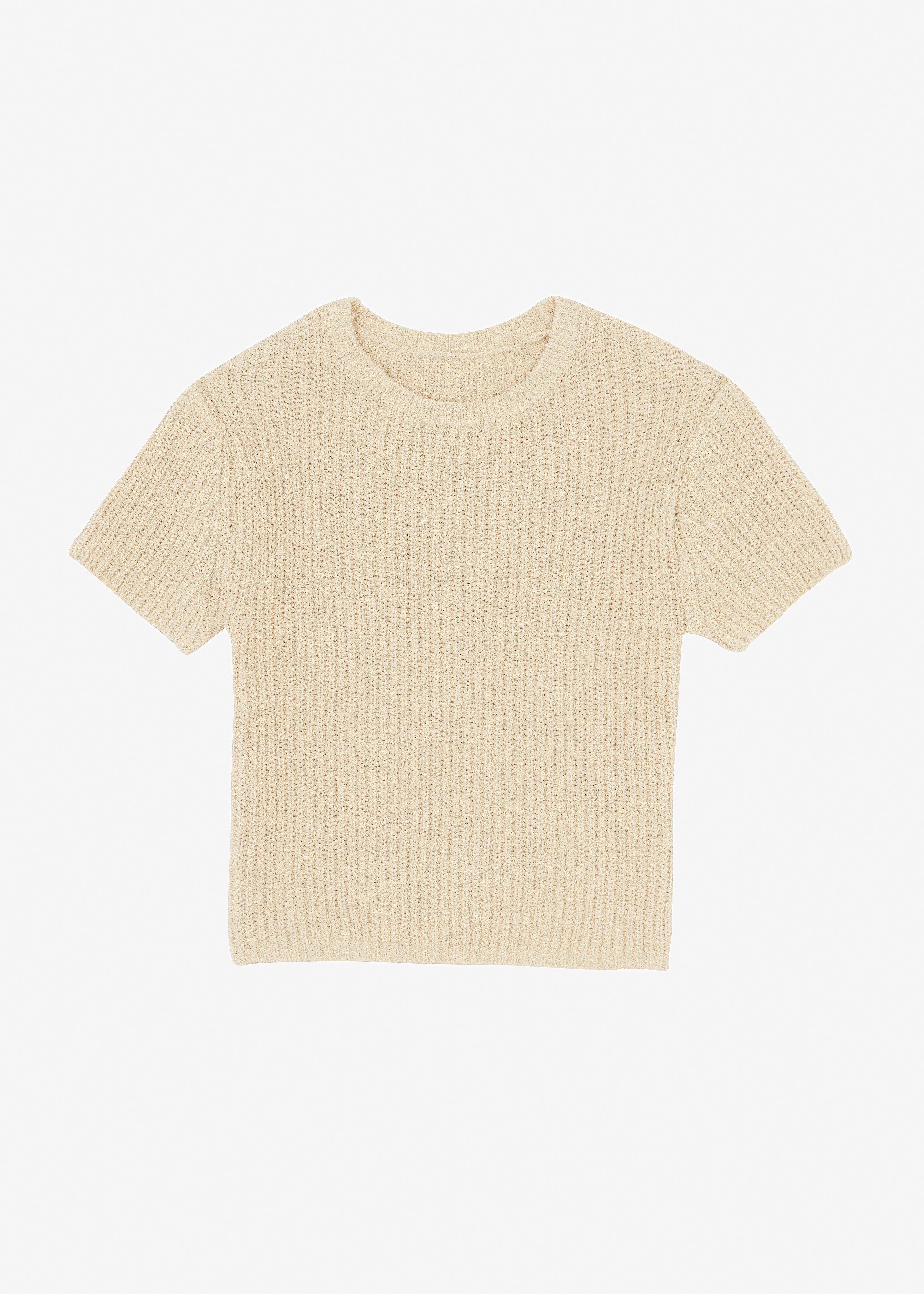 Lexie Knit Cropped Top - Beige sold by Frankie Shop product image thumbnail 6