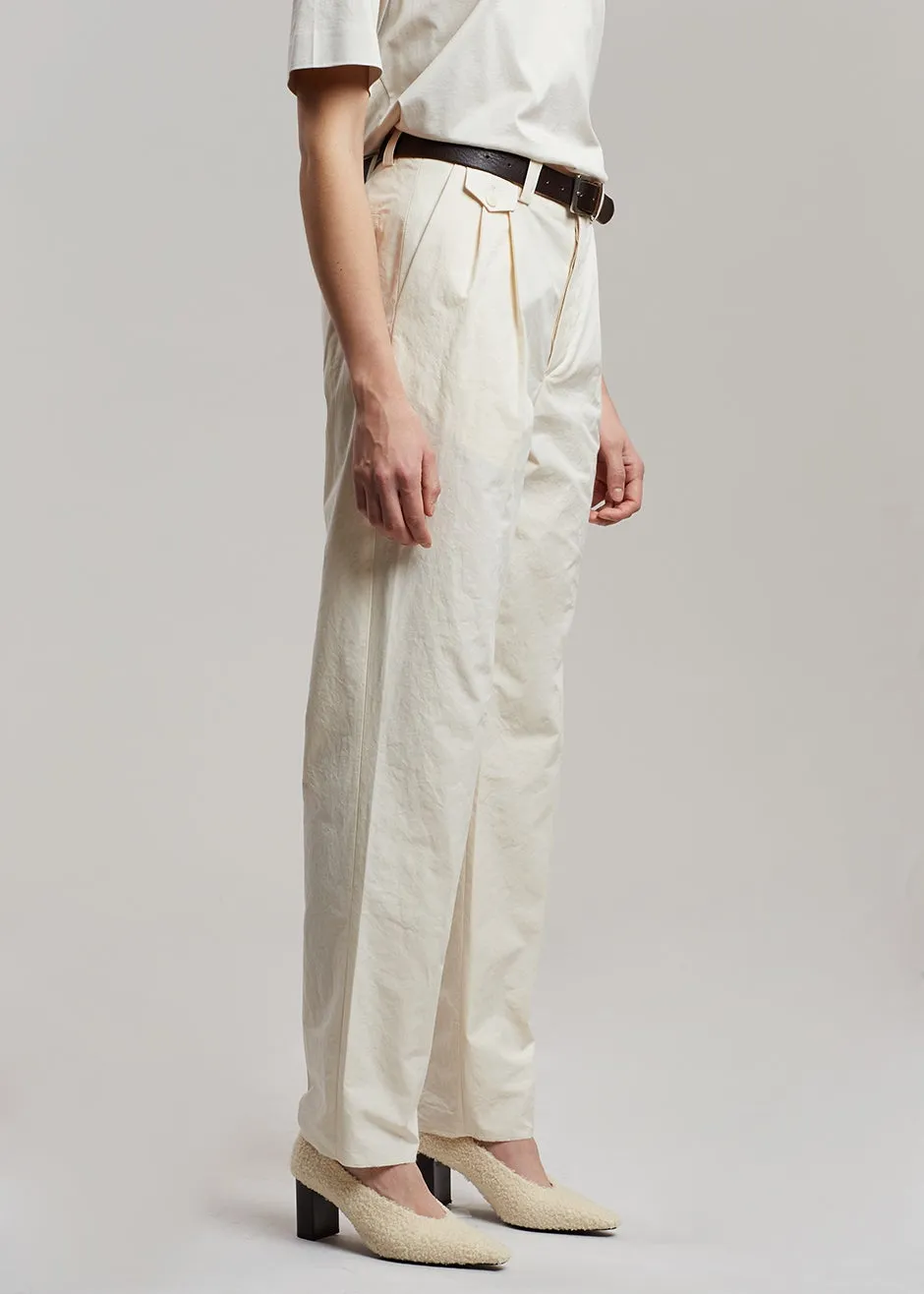 Esse Studios Tailored Cotton Trousers - Ivory sold by Frankie Shop product image thumbnail 5