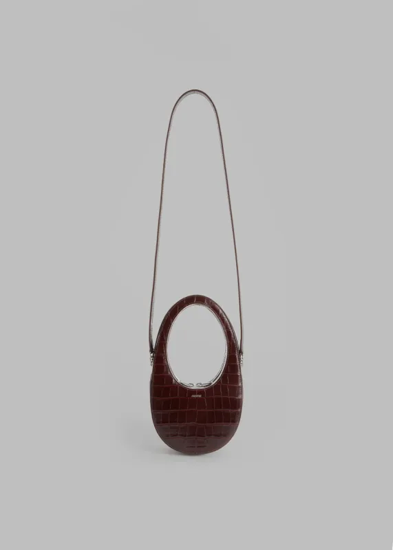 Coperni Croco Crossbody Mini Swipe Bag - Brown sold by Frankie Shop