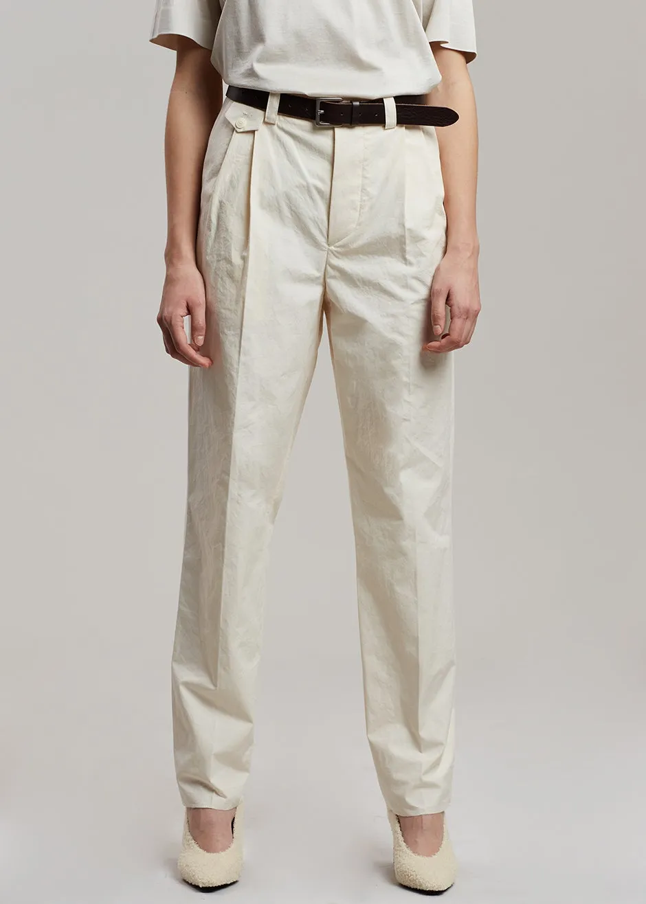 Esse Studios Tailored Cotton Trousers - Ivory sold by Frankie Shop product image thumbnail 4