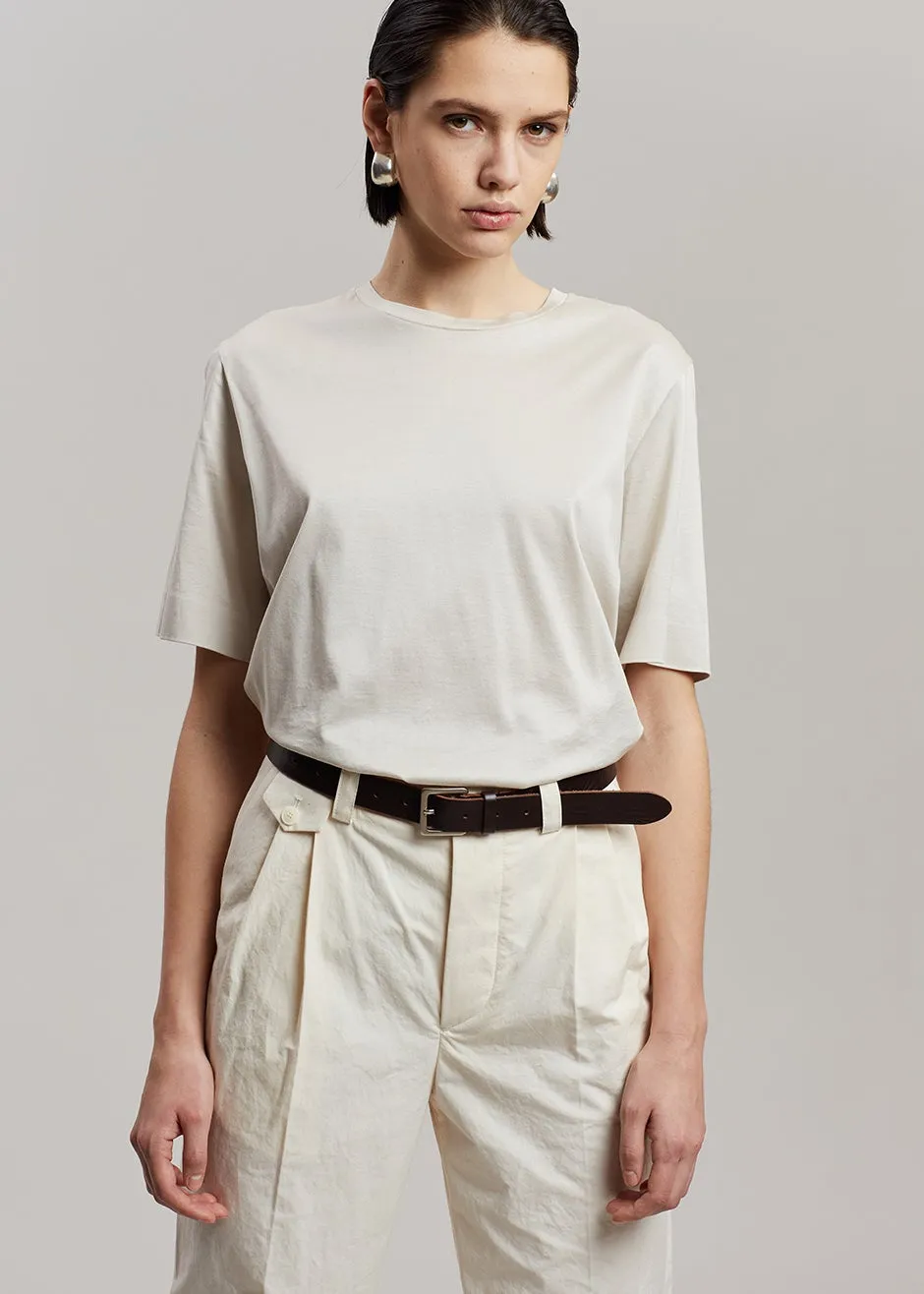 Esse Studios Tailored Cotton Trousers - Ivory sold by Frankie Shop product image thumbnail 2