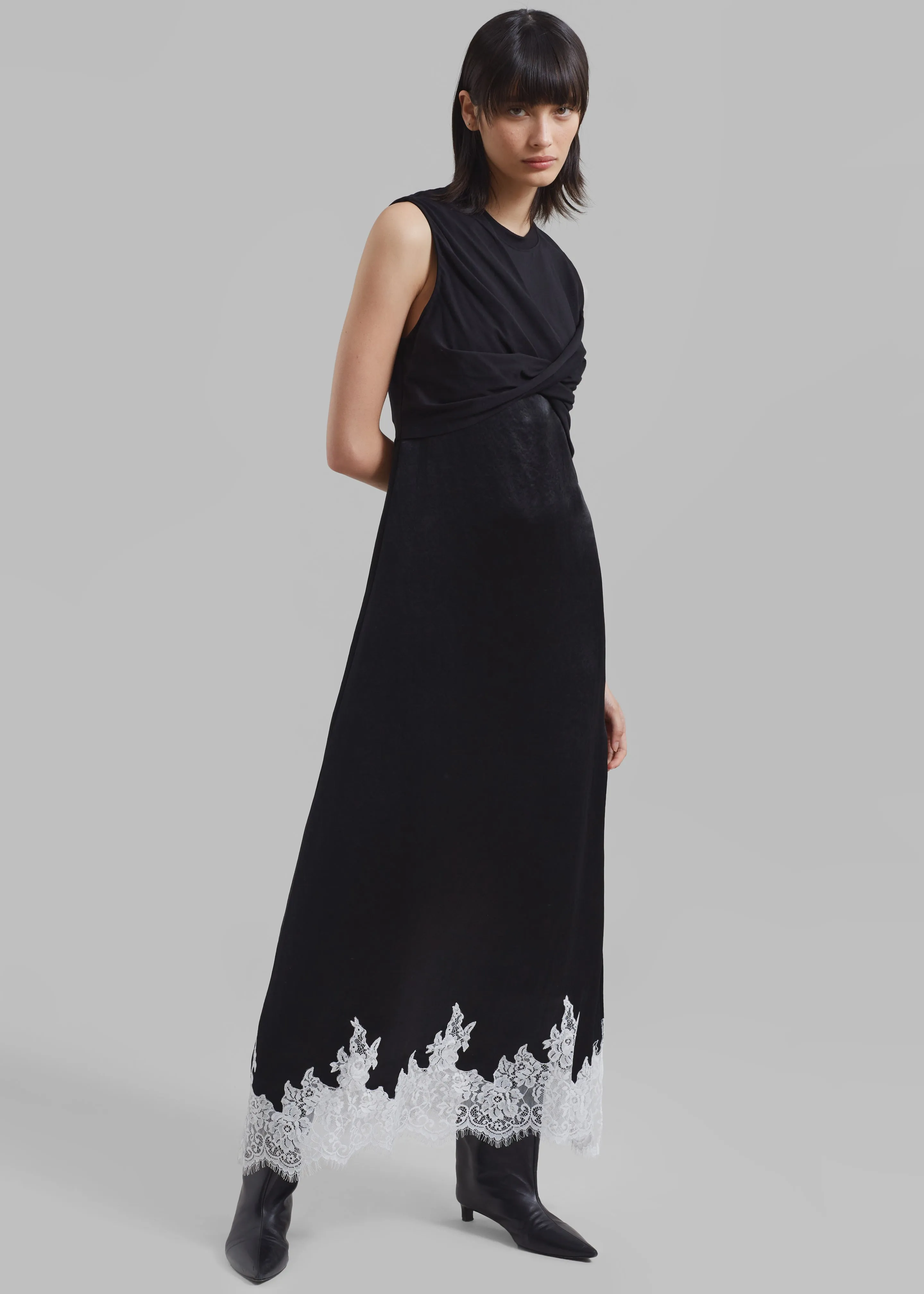 3.1 Phillip Lim Twist Tank Slip Dress - Black sold by Frankie Shop product image thumbnail 4