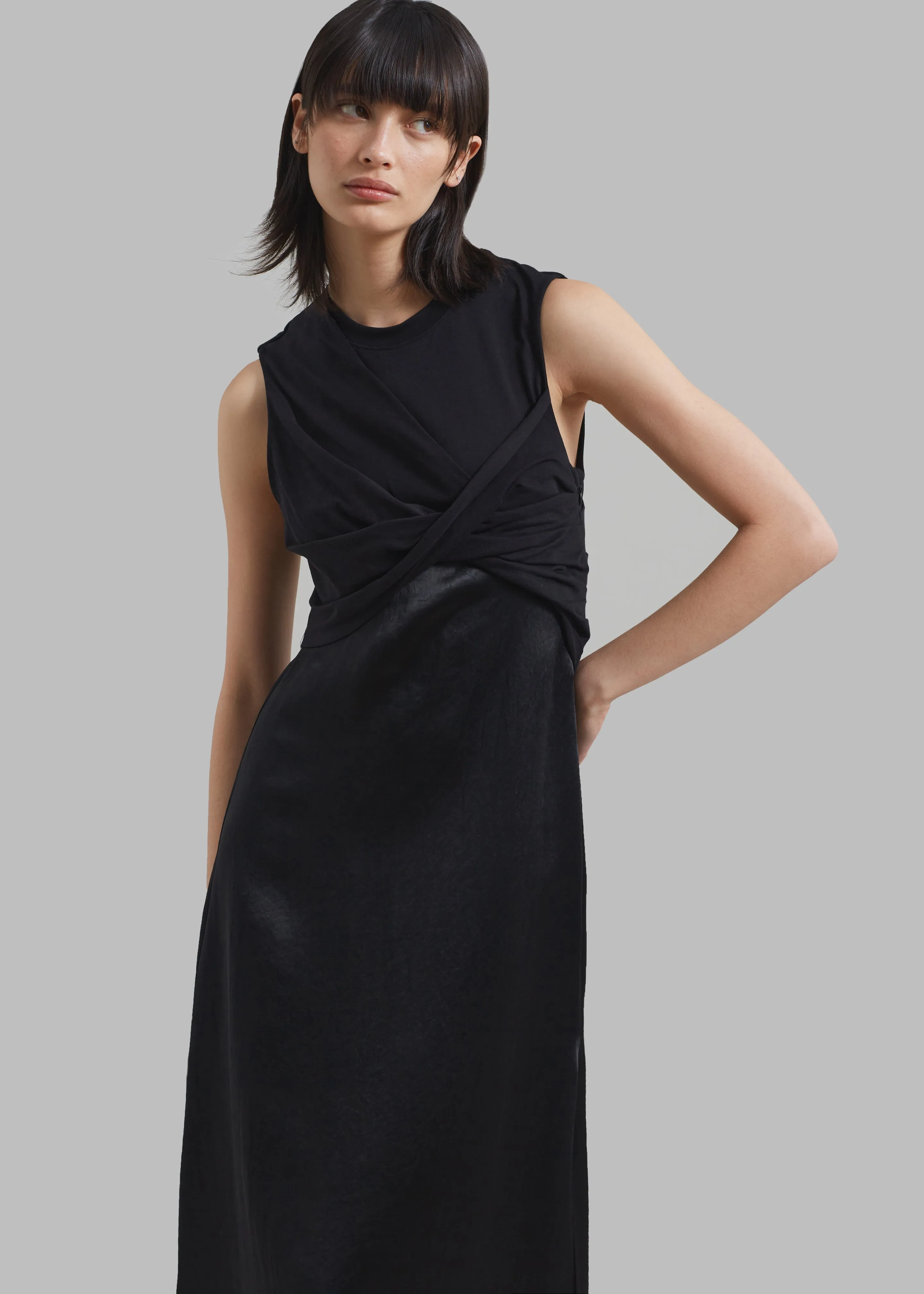 3.1 Phillip Lim Twist Tank Slip Dress - Black sold by Frankie Shop product image thumbnail 2