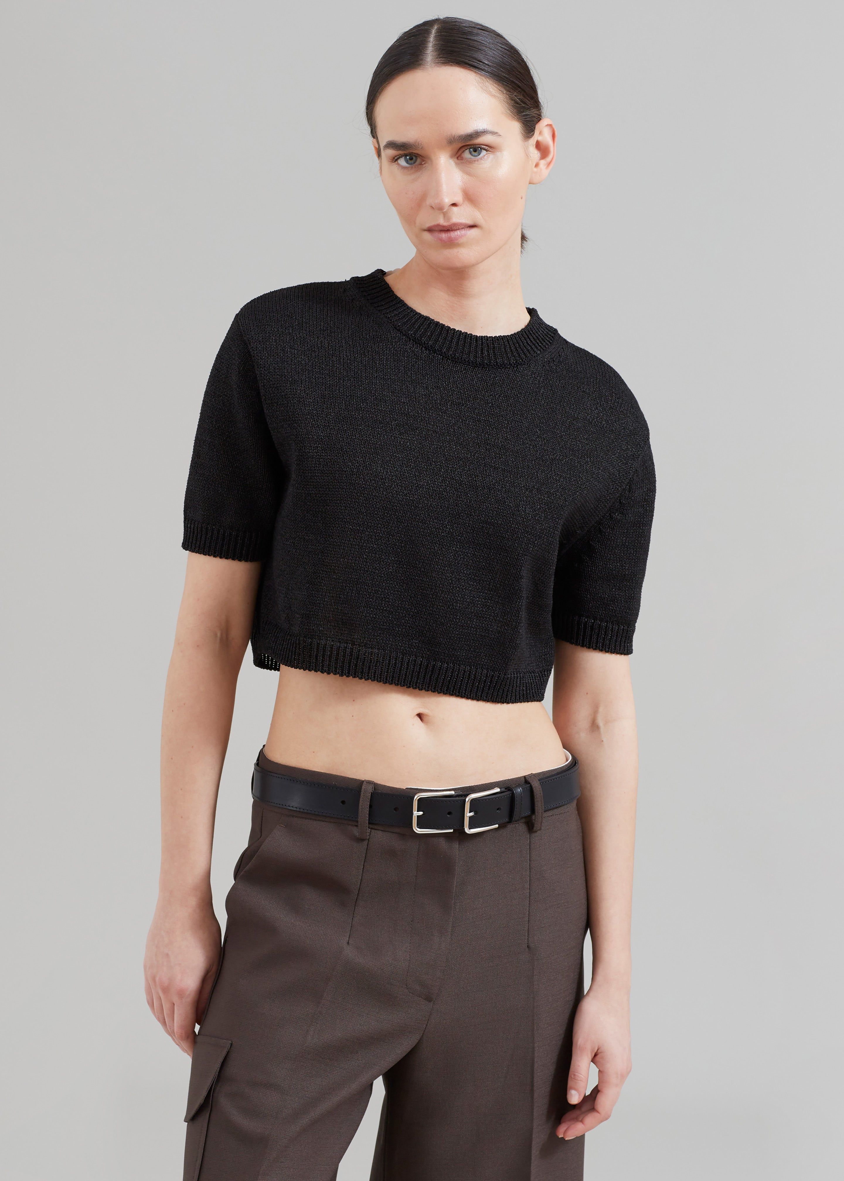 Holly Cropped Knit Top - Black sold by Frankie Shop product image thumbnail 3