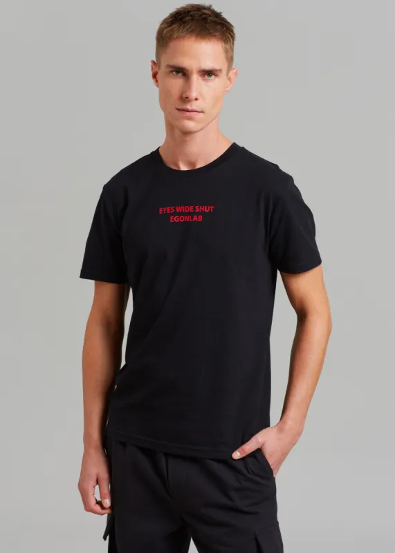 EGONLab Eyes Wide Shut T-Shirt - Black made by Frankie Shop