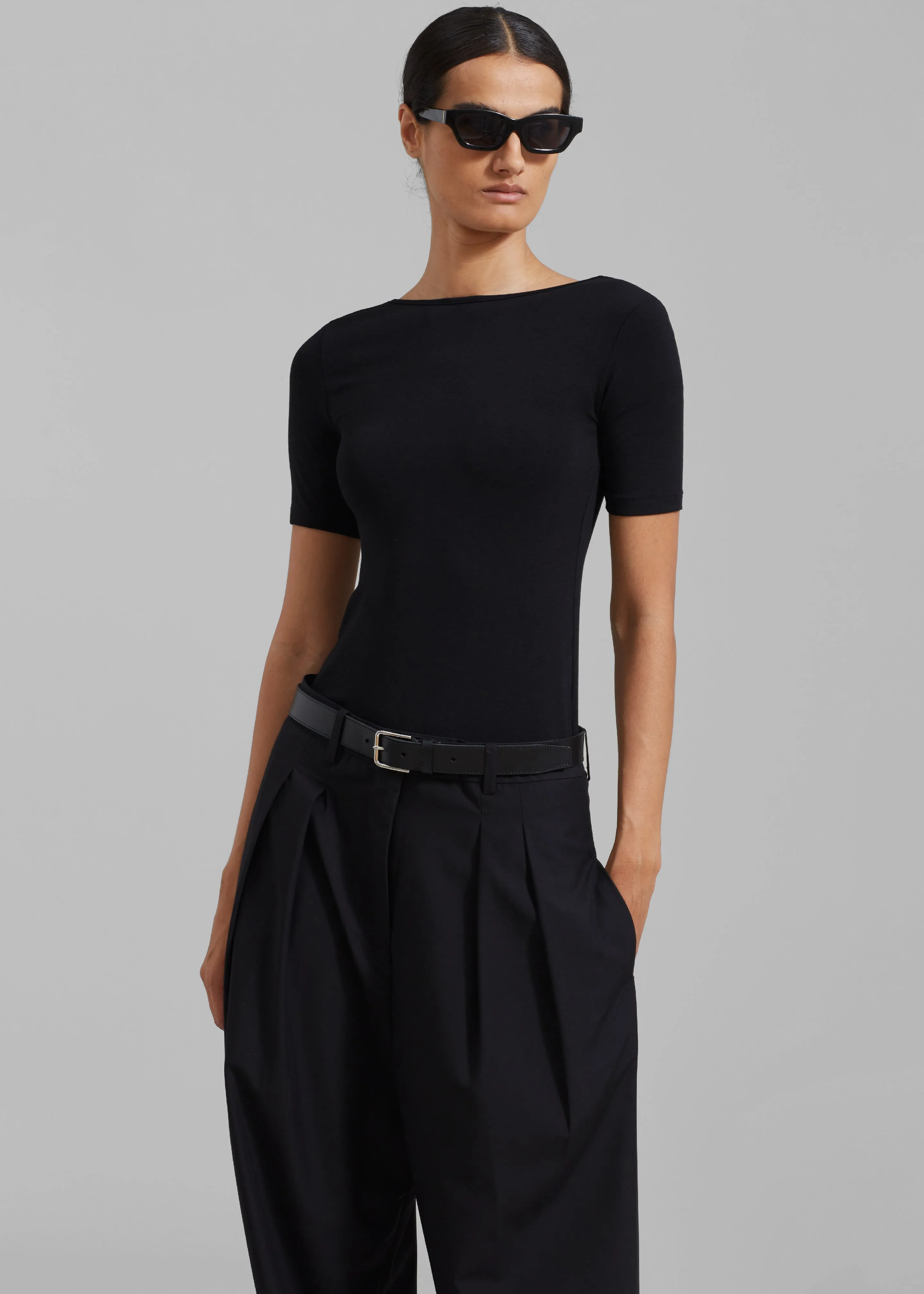 Vera Scoop Back Shirt - Black sold by Frankie Shop product image thumbnail 2
