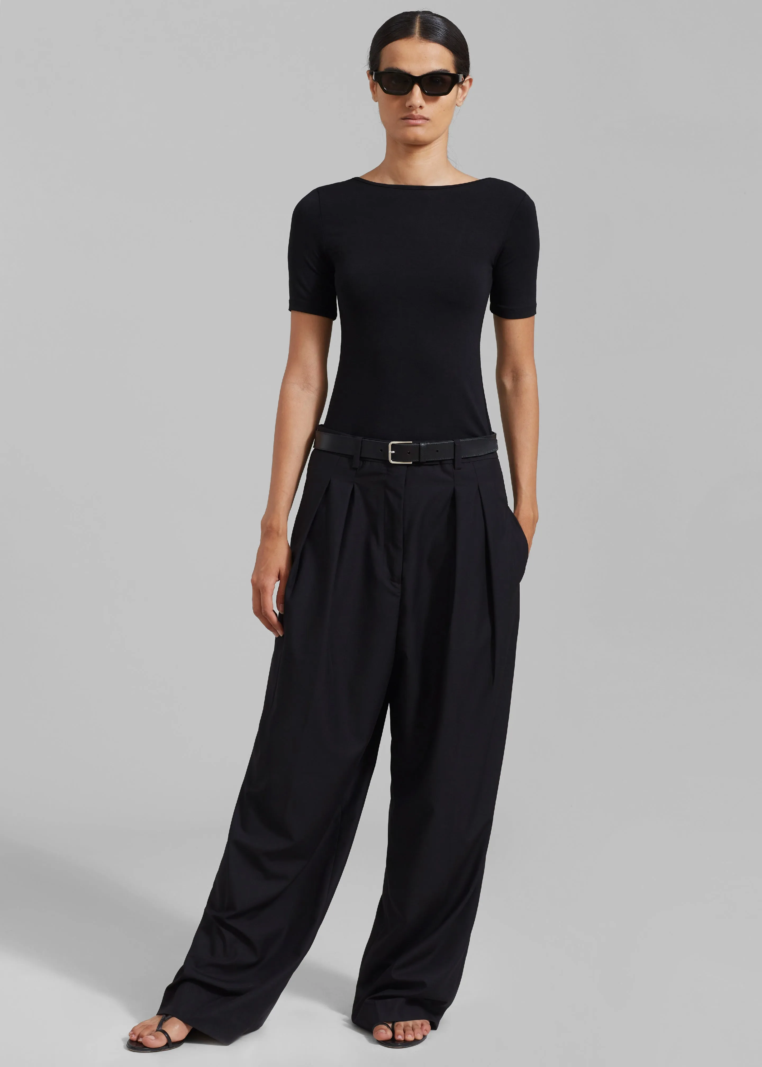 Vera Scoop Back Shirt - Black sold by Frankie Shop product image thumbnail 3