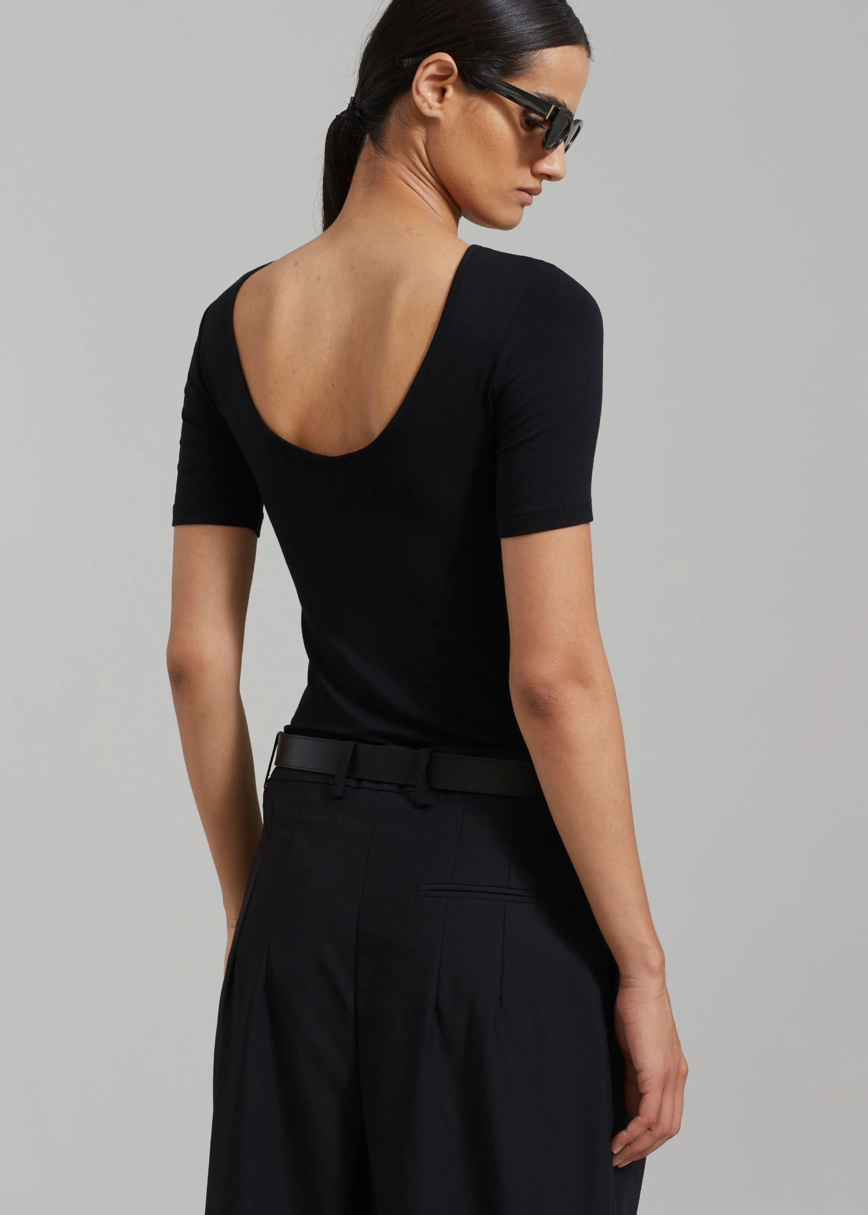 Vera Scoop Back Shirt - Black sold by Frankie Shop product image thumbnail 5