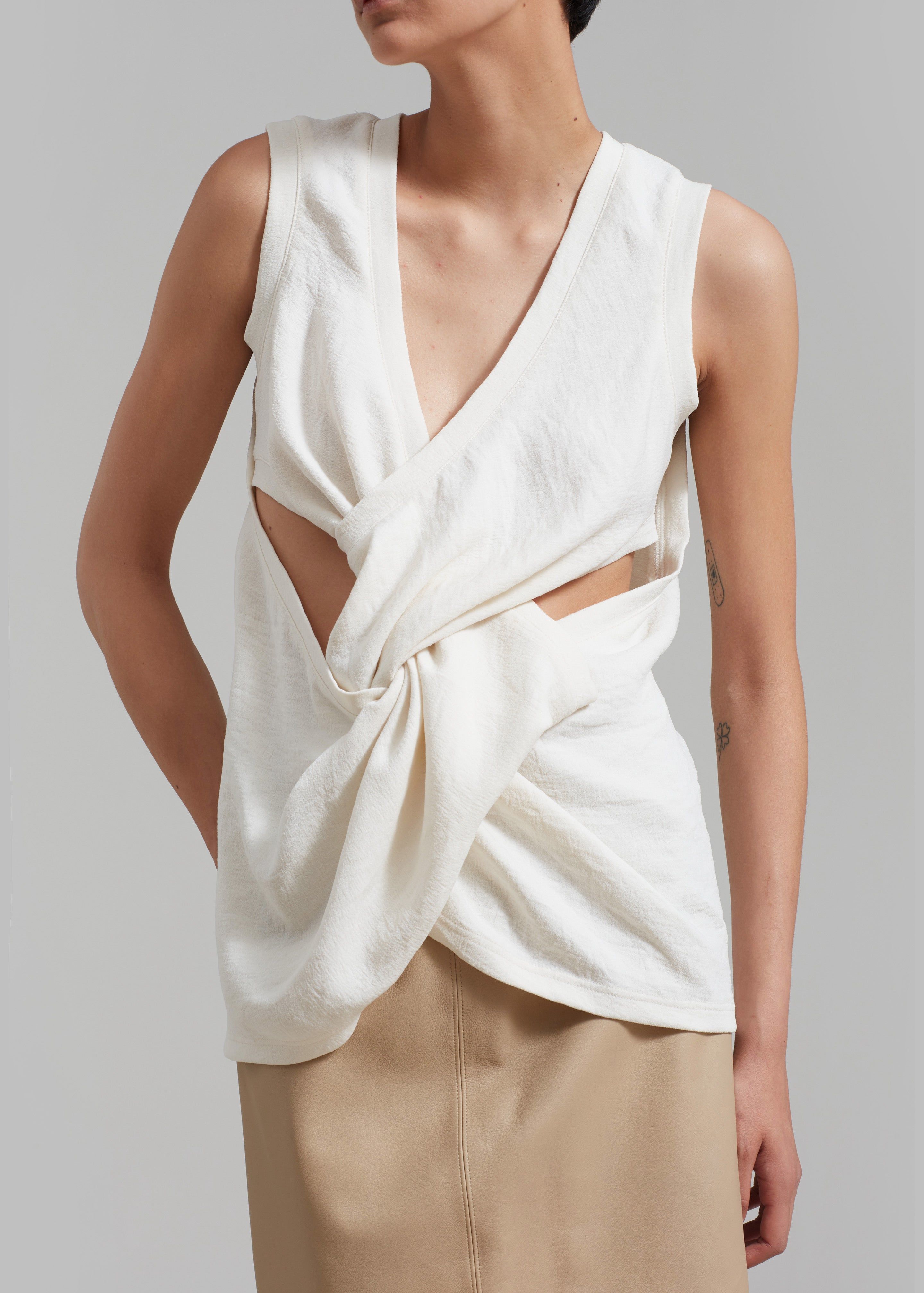 JW Anderson Twist Front Top - White sold by Frankie Shop product image thumbnail 2