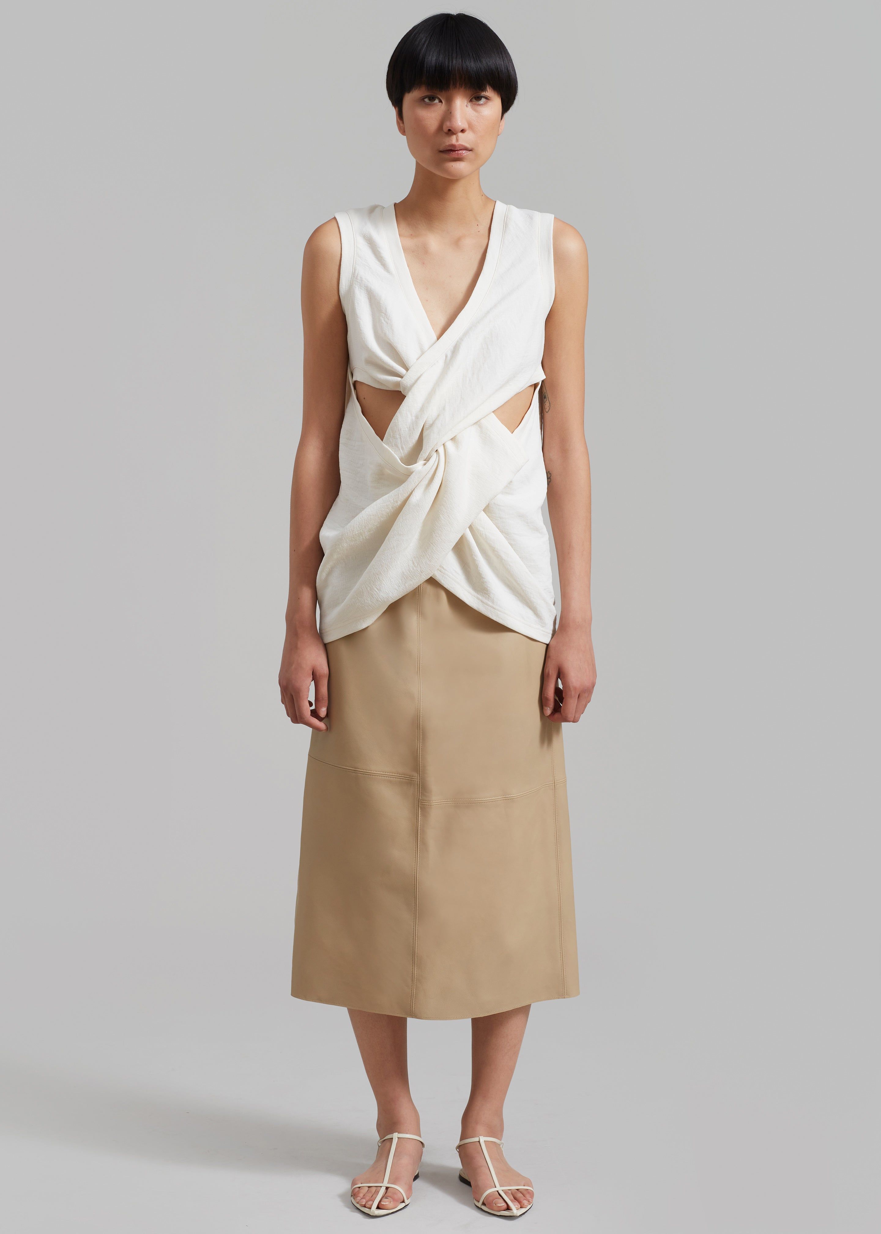 JW Anderson Twist Front Top - White sold by Frankie Shop product image thumbnail 4