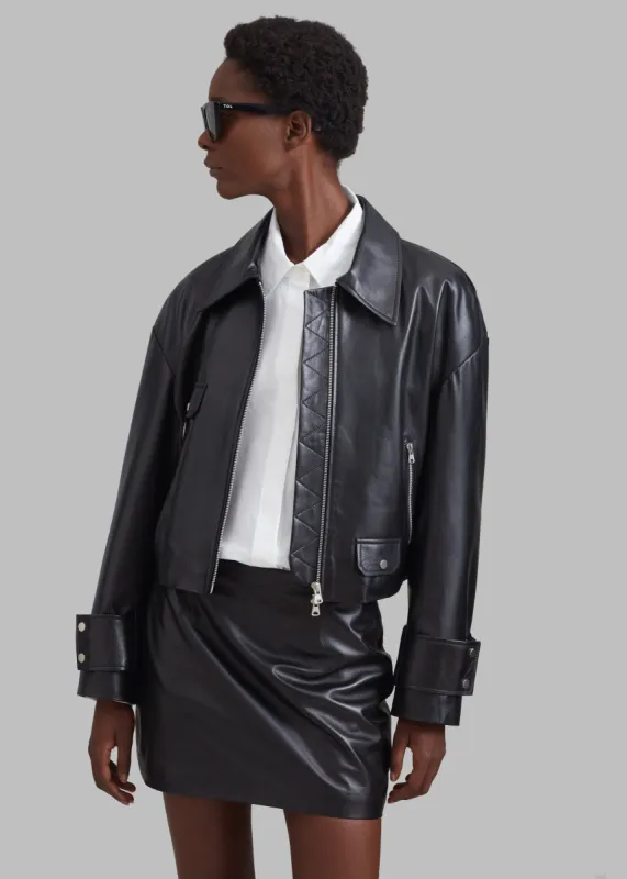 Derby Leather Jacket - Black sold by Frankie Shop
