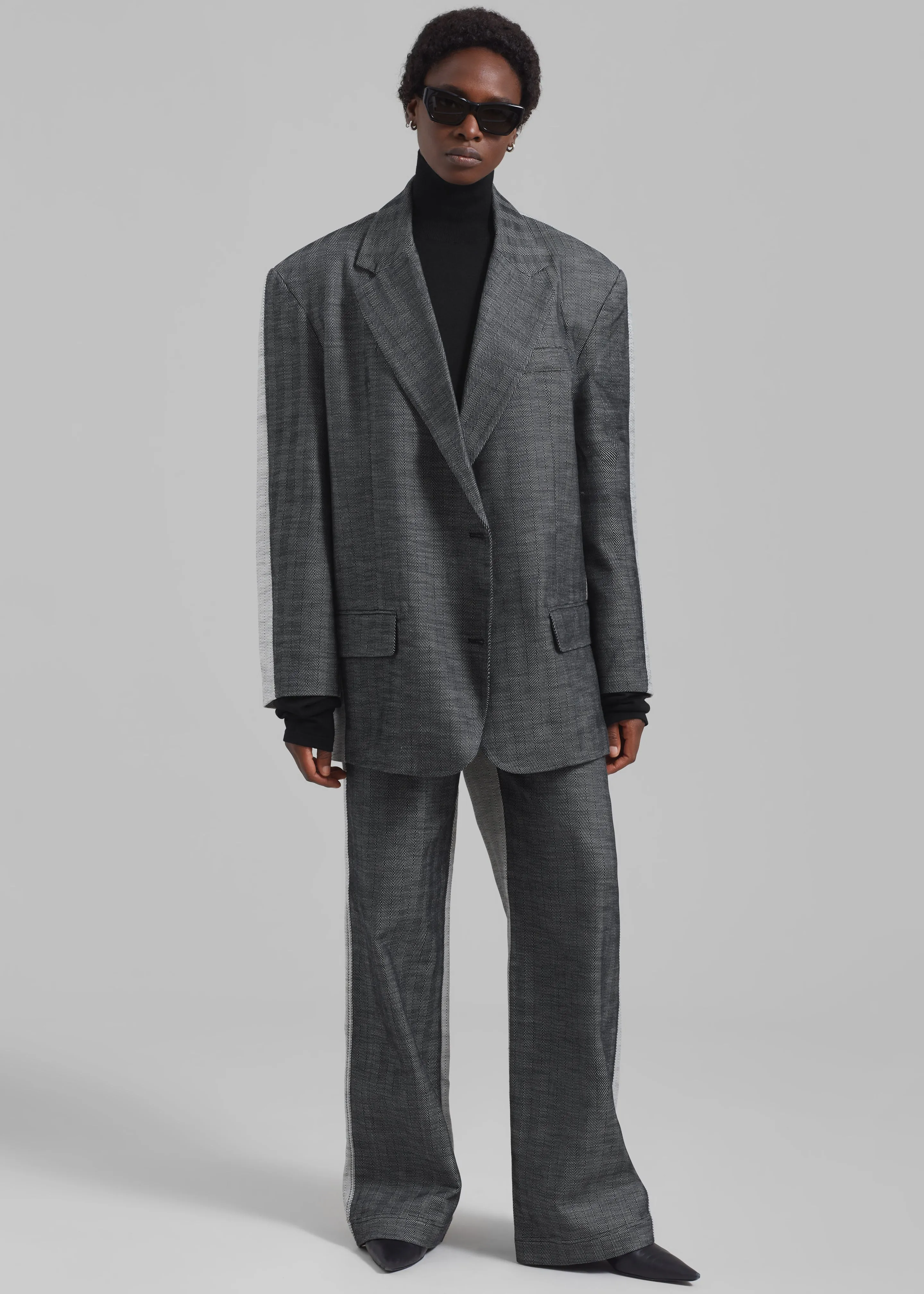 REMAIN Two Side Oversized Blazer - Black Comb sold by Frankie Shop product image thumbnail 4