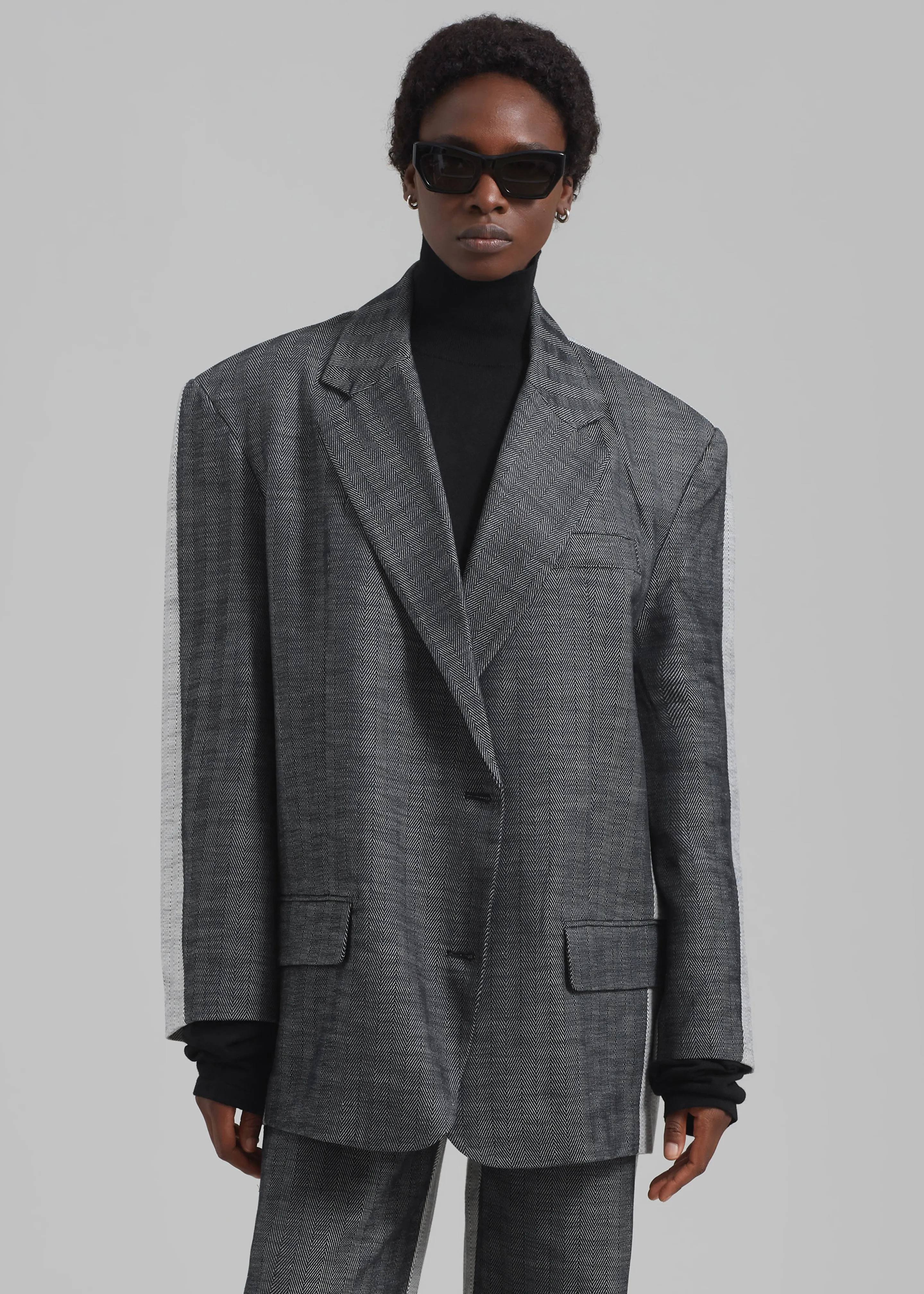 REMAIN Two Side Oversized Blazer - Black Comb sold by Frankie Shop product image thumbnail 5