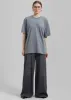 By Malene Birger Fayeh T-Shirt - Grey Melange sold by Frankie Shop