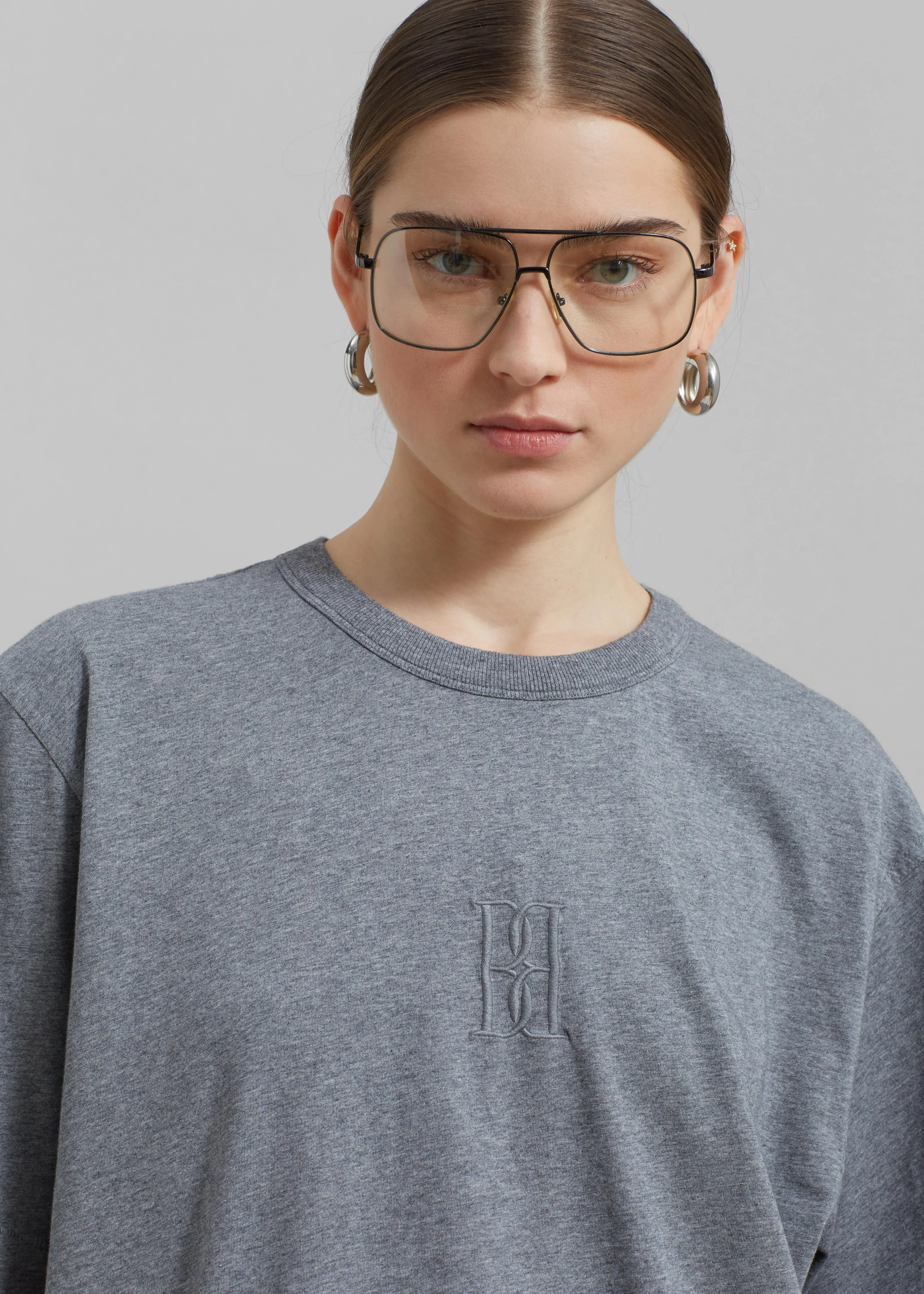 By Malene Birger Fayeh T-Shirt - Grey Melange sold by Frankie Shop product image thumbnail 2