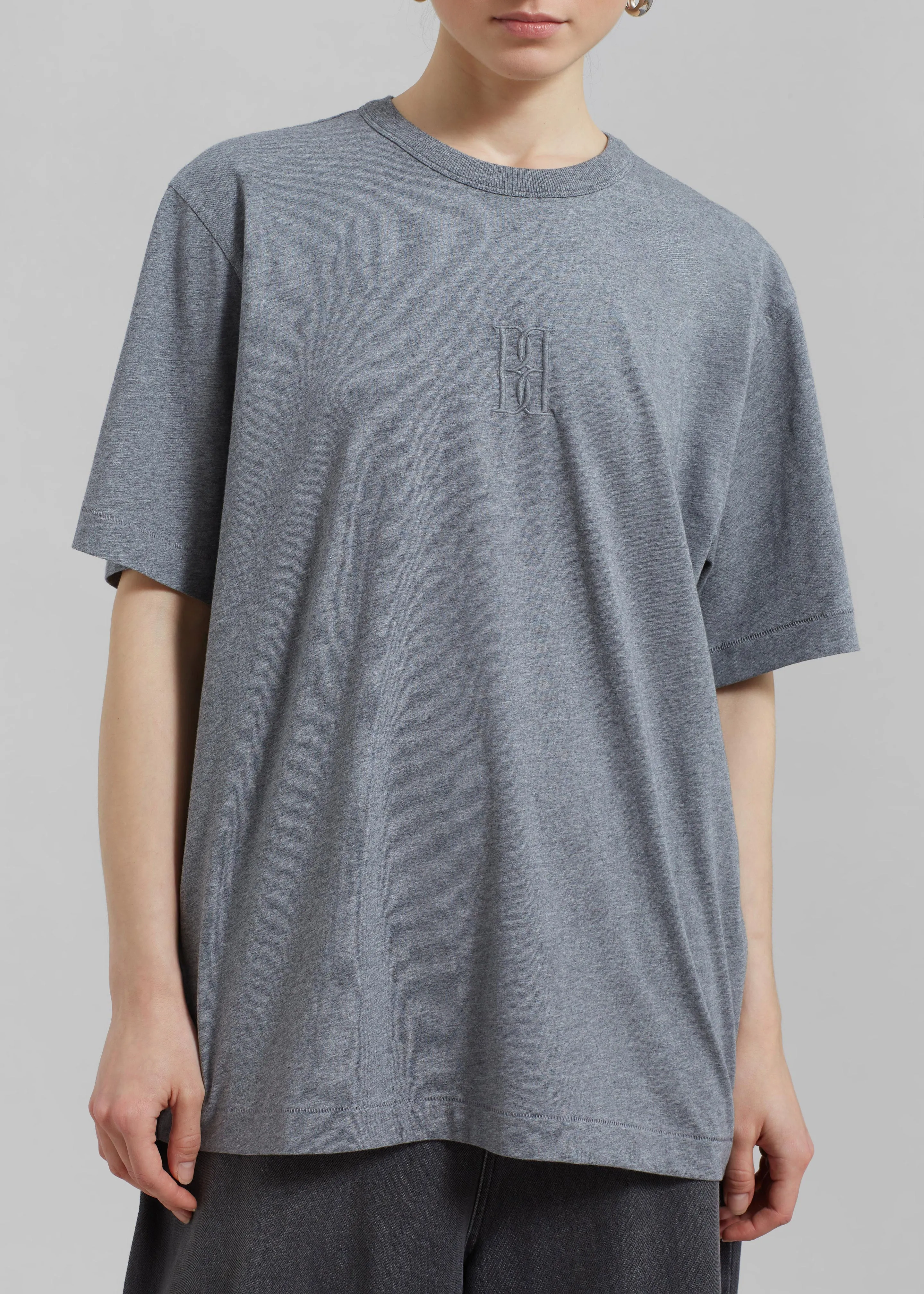 By Malene Birger Fayeh T-Shirt - Grey Melange sold by Frankie Shop product image thumbnail 4
