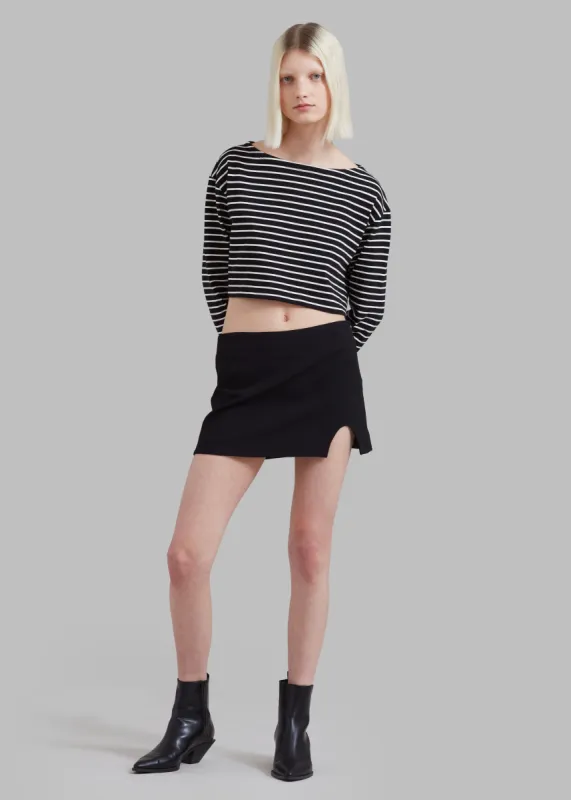 Chester Mini Slit Skirt - Black sold by Frankie Shop