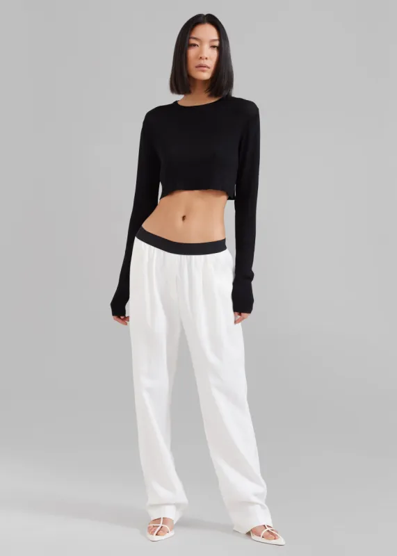Loulou Studio Takaroa Elastic Pants - Ivory made by Frankie Shop