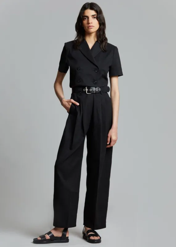 Pilar Belted Pants - Black sold by Frankie Shop