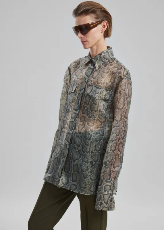 Sportmax Canore Top - Beige Python made by Sportmax