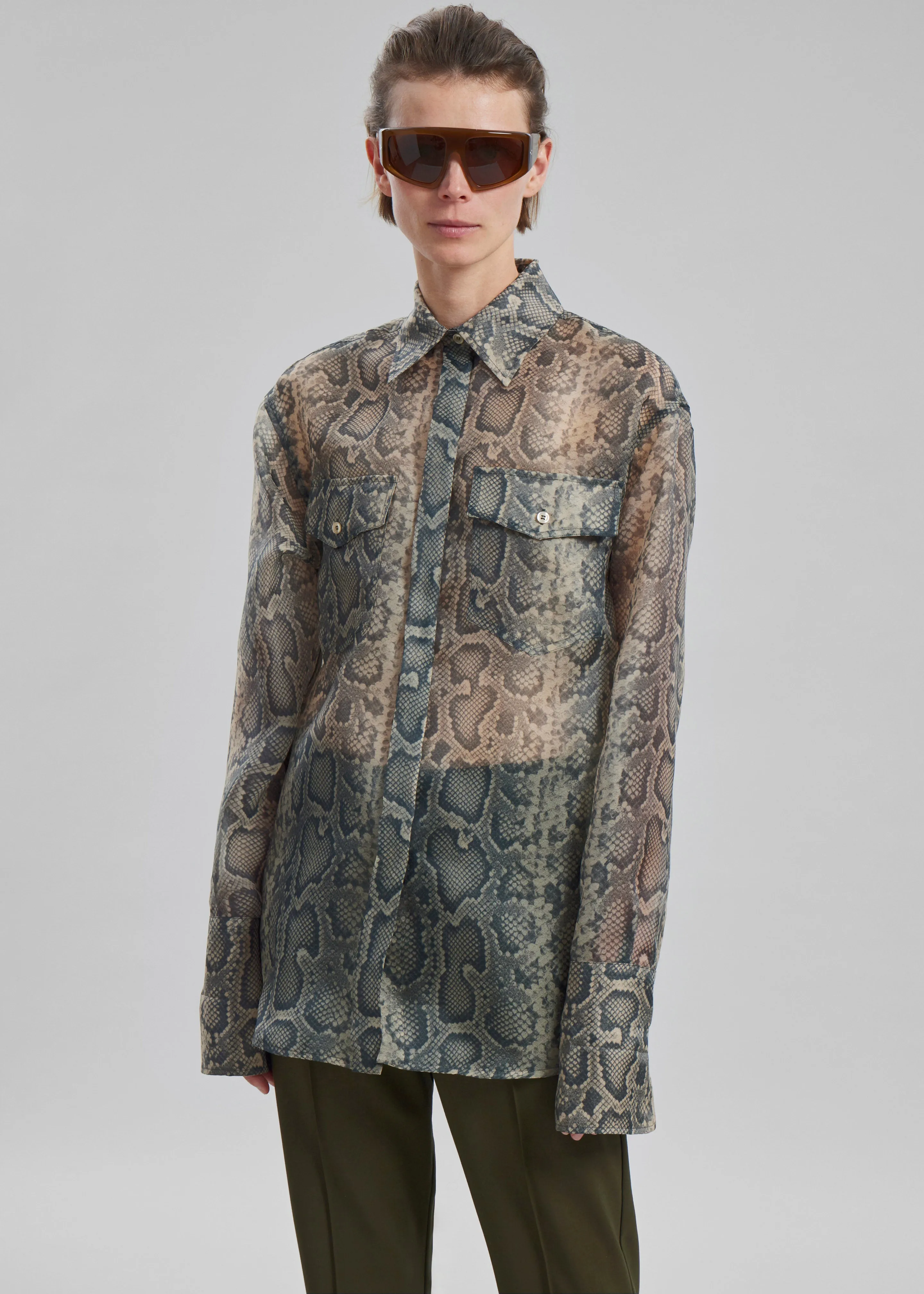 Sportmax Canore Top - Beige Python sold by Frankie Shop product image thumbnail 5