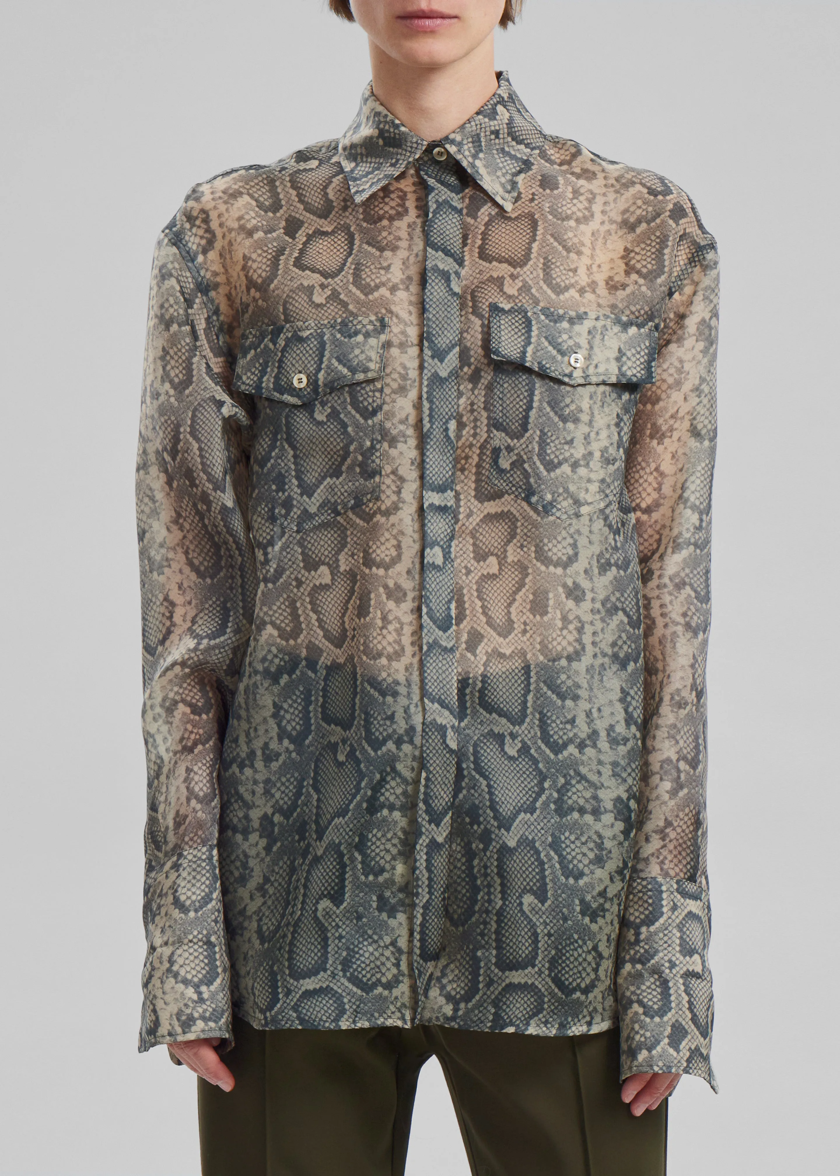 Sportmax Canore Top - Beige Python sold by Frankie Shop product image thumbnail 4