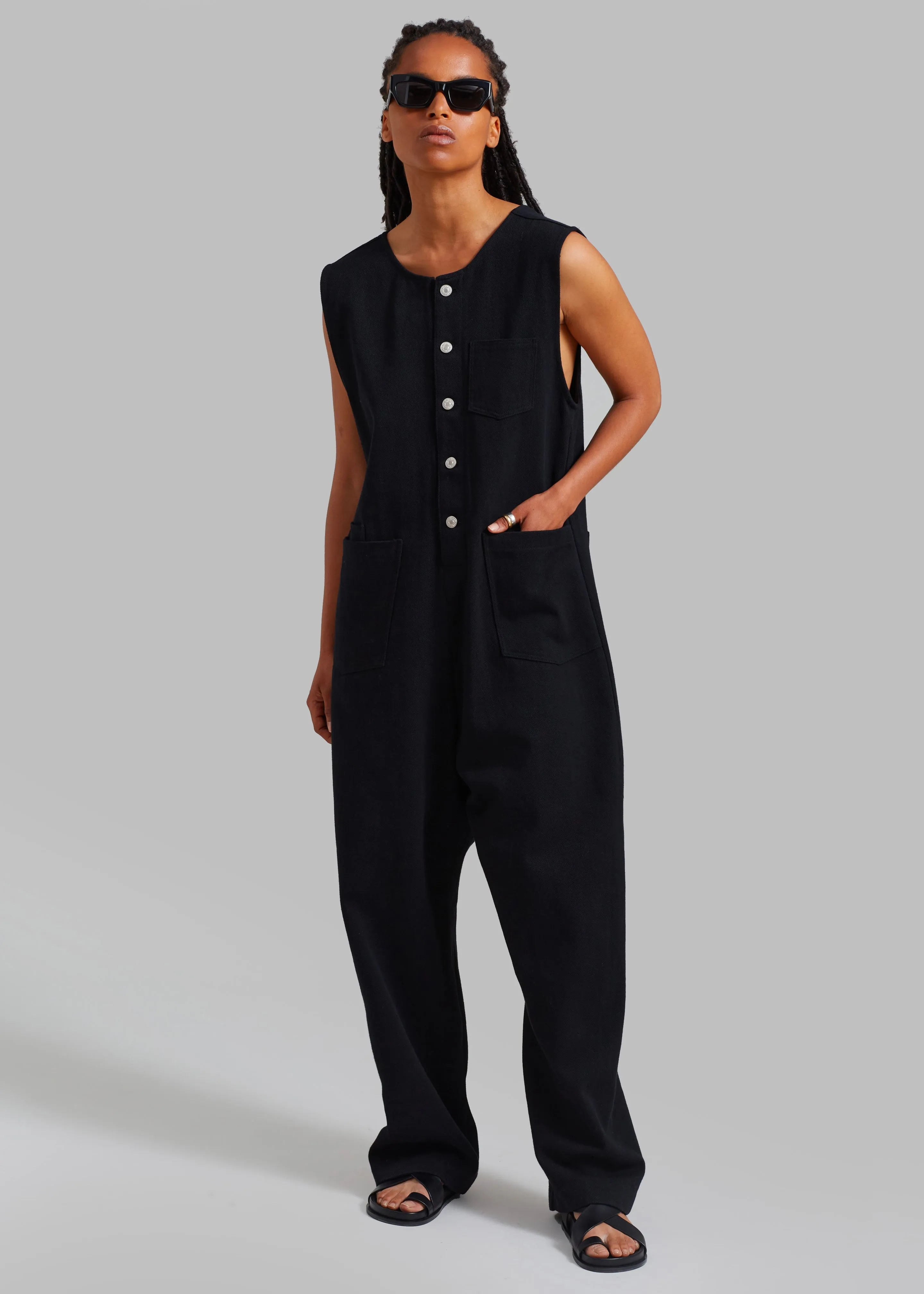 Liv Denim Jumpsuit - Black sold by Frankie Shop product image thumbnail 3
