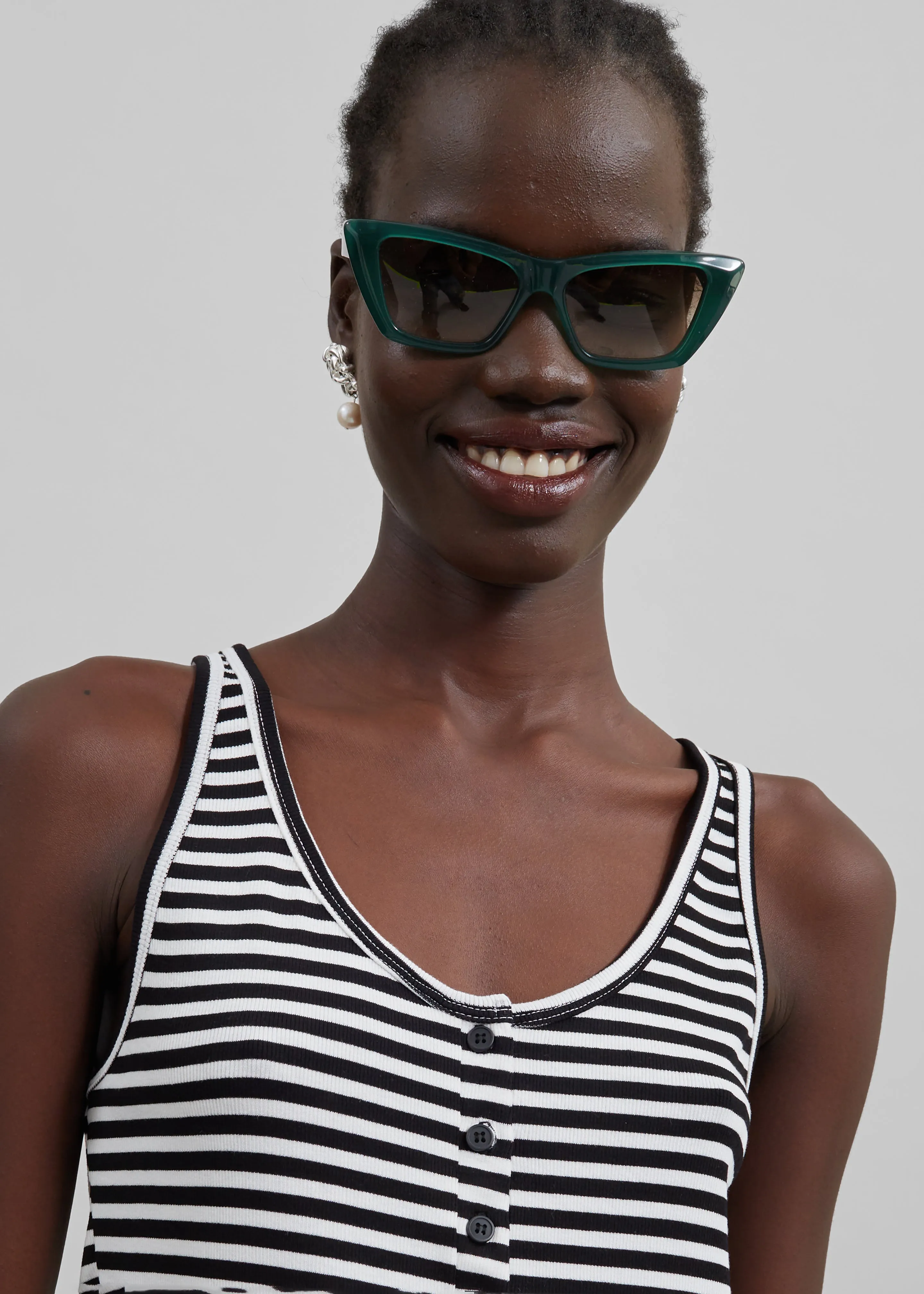 Daya Tank Top - Black/White Stripe sold by Frankie Shop product image thumbnail 5