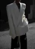 Keira Double Breasted Wool Blazer - Cream sold by Frankie Shop